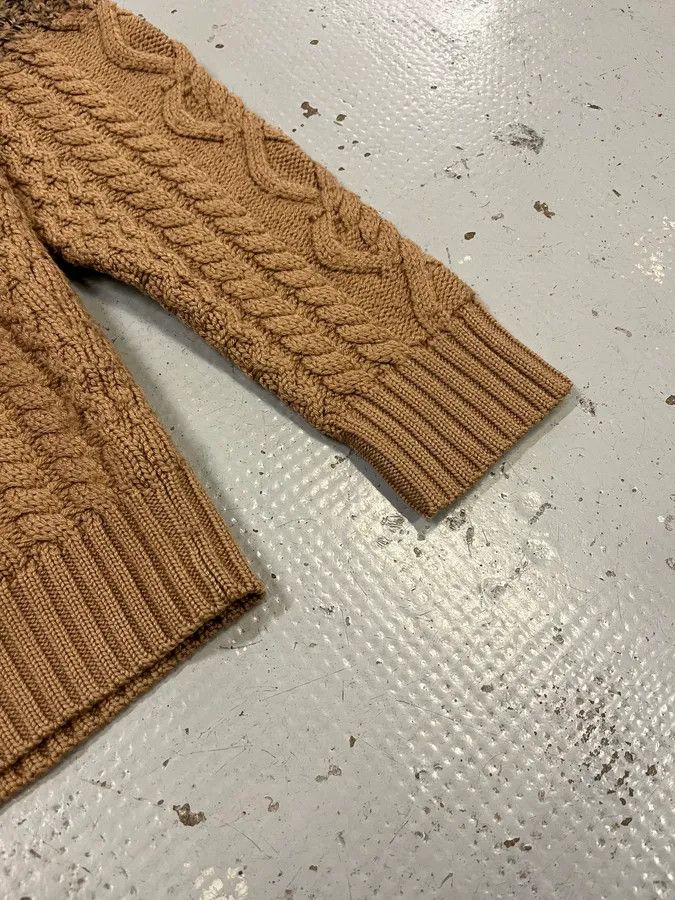 Dsquared2 AW2012 Dsquared2 Gradient Cable Knit Black & Beige Wool Sweater Size US M / EU 48-50 / 2 - 7 Thumbnail