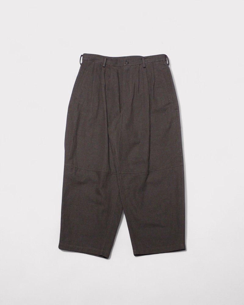 Y's for Men 25SS Cotton flax wool oxford side action pleats pants Size US 32 / EU 48 - 1 Thumbnail