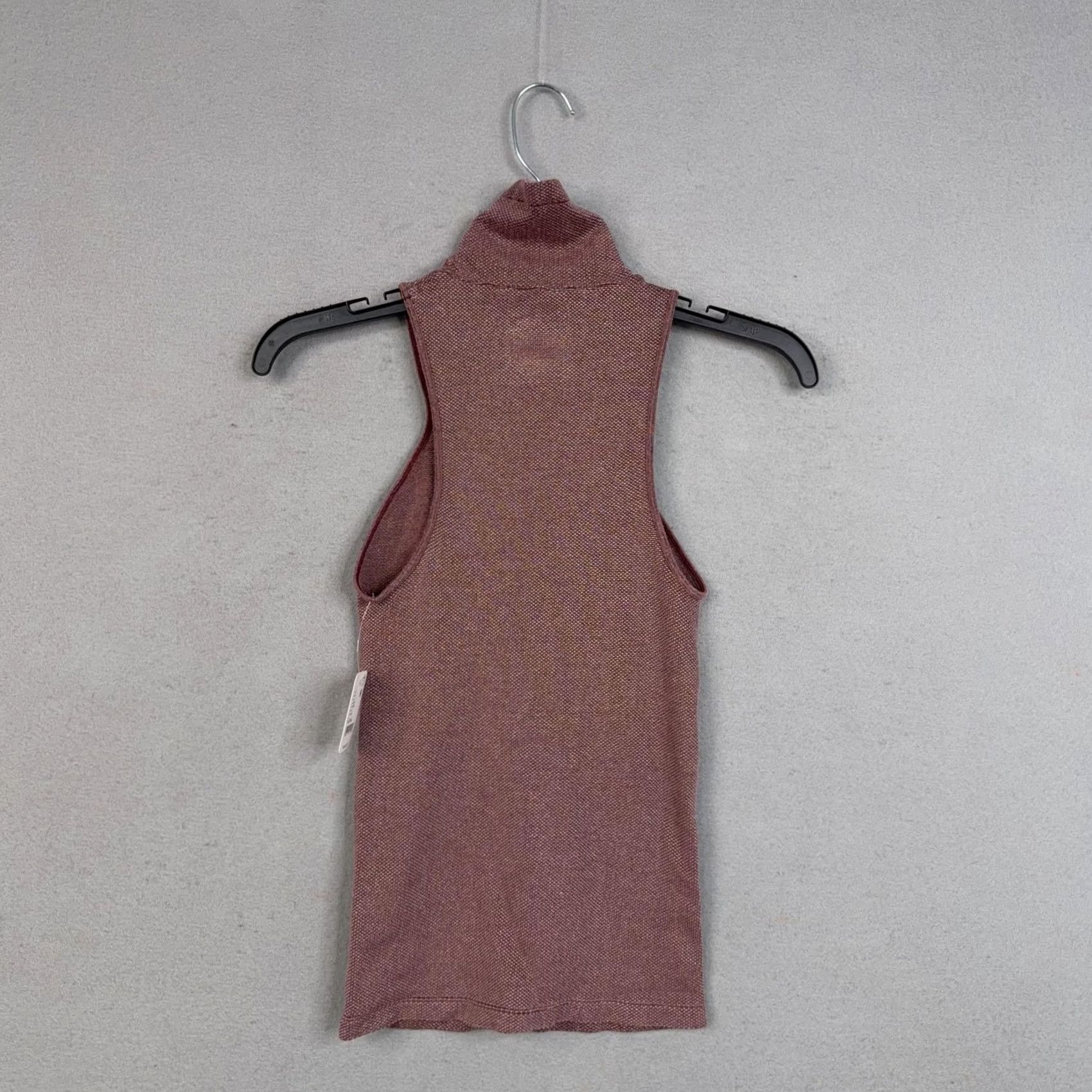 Free People Free People Tank Top Womens M-L Red Turtleneck Sleeveless Knit Basic NWT Size M / US 6-8 / IT 42-44 - 6 Thumbnail