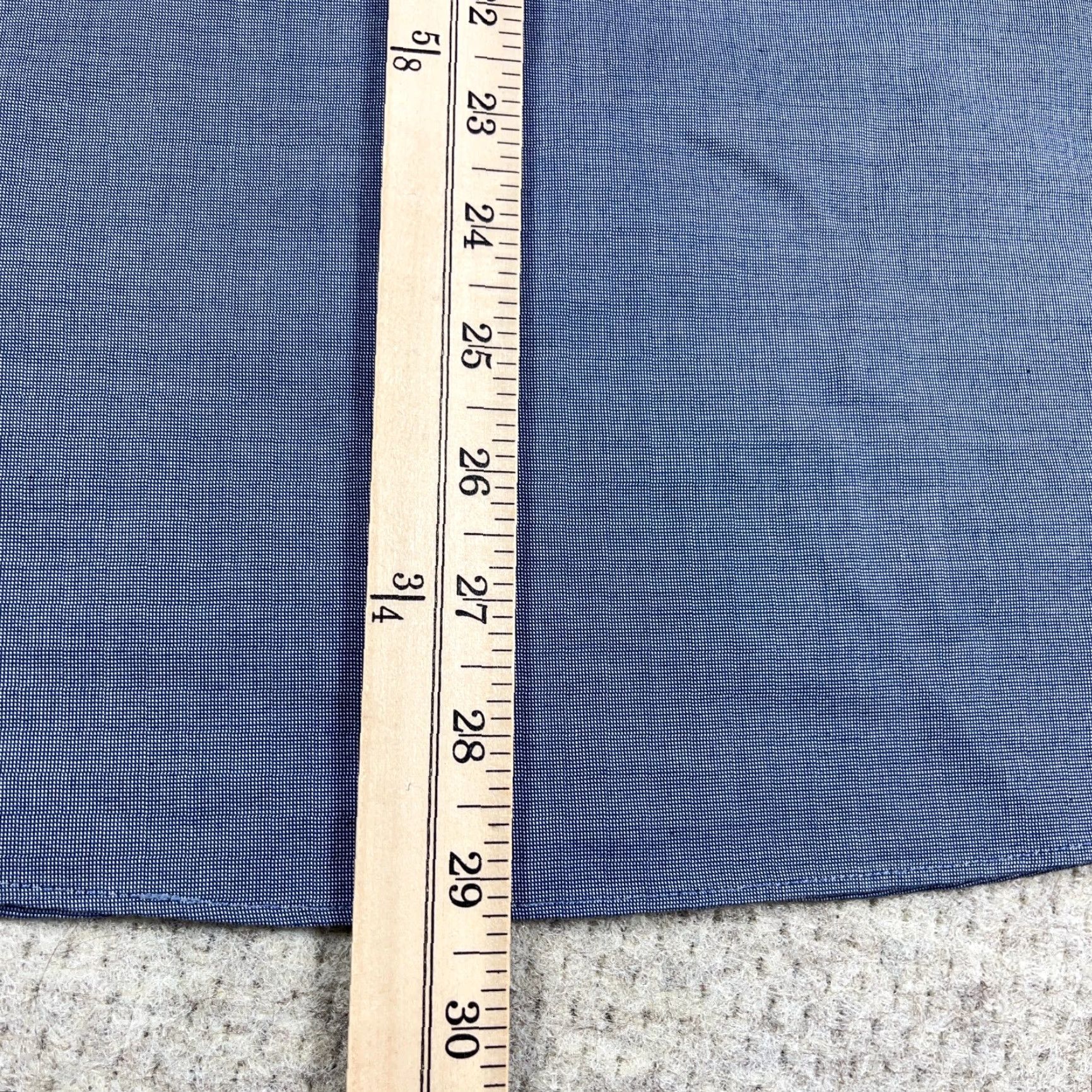 UNTUCKit UNTUCKit Button-Up Shirt Men XL Blue Solid Pocket Oxford Casual Modern Preppy B Dress Shirt DOMMens Size 46R - 7 Thumbnail