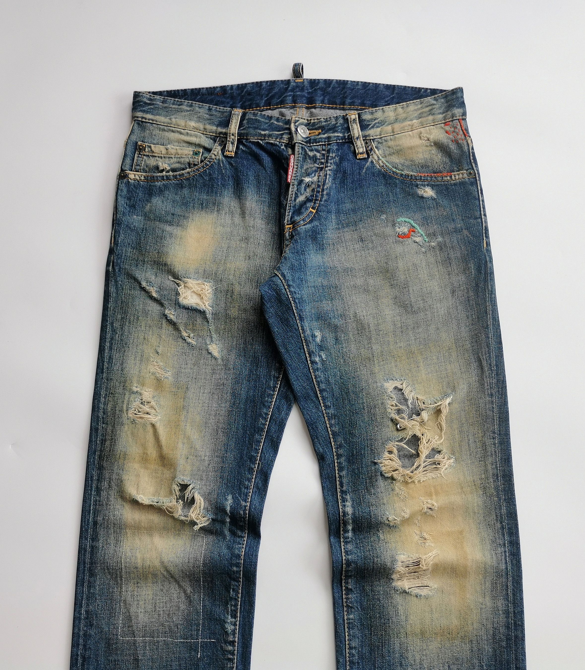 Dsquared2 DSQUARED2 distressed mudwash rusty denim jeans Size US 33 - 1 Thumbnail