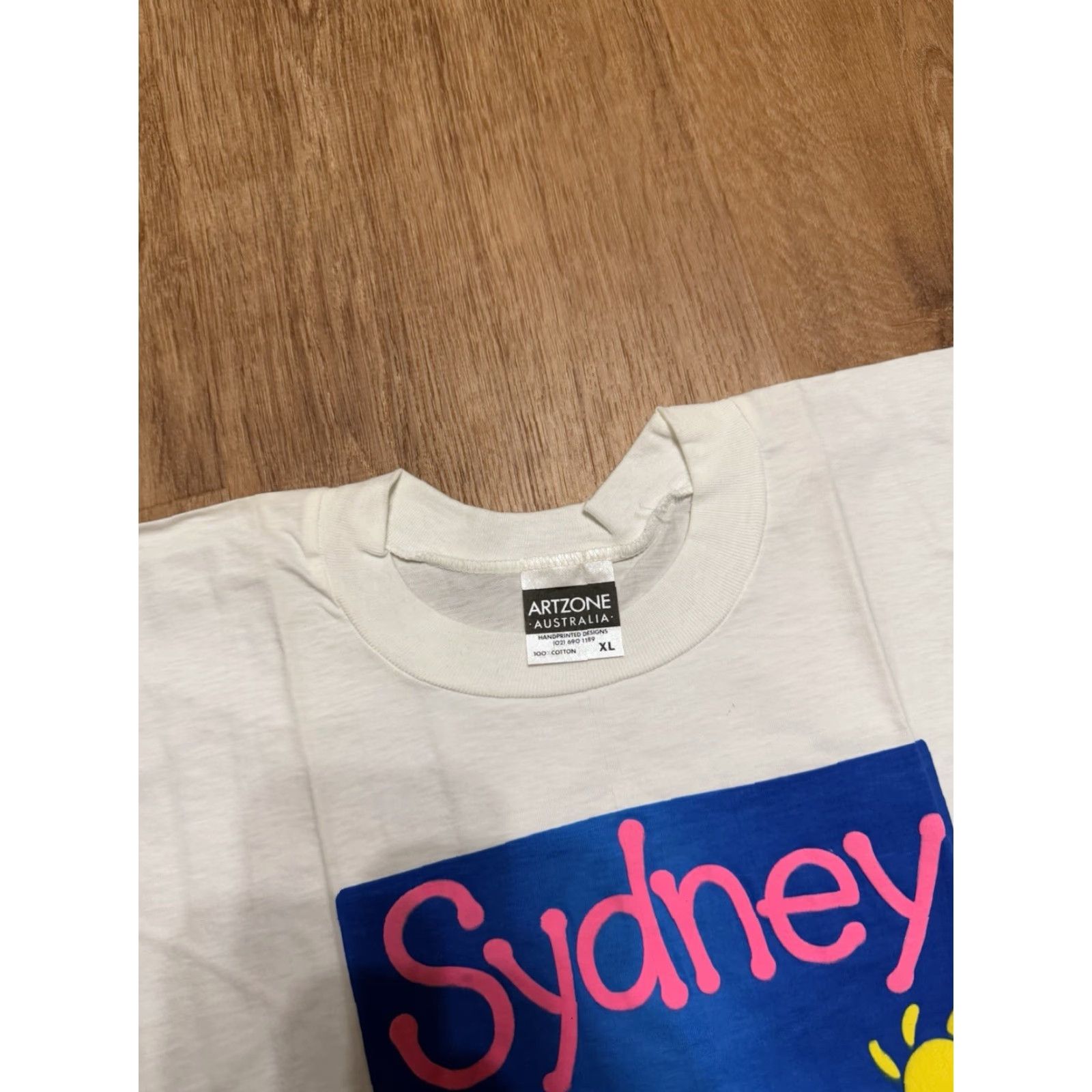 Vintage VINTAGE Artzone Shirt L White 80s Sydney Australia Men T-Shirt Single Stitch Large Men's 80s Artzone Shirt Size US L / EU 52-54 / 3 - 5 Thumbnail