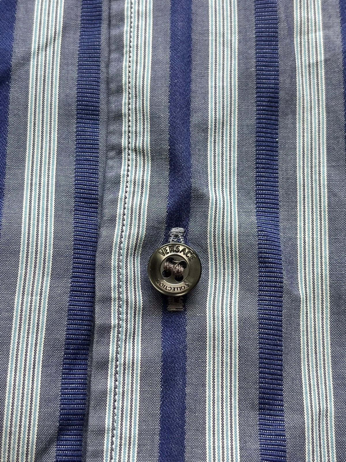 Versace Versace Collection Size 15 1/2 | 39 L Shirt Stripped 2010s Size US L / EU 52-54 / 3 - 5 Thumbnail