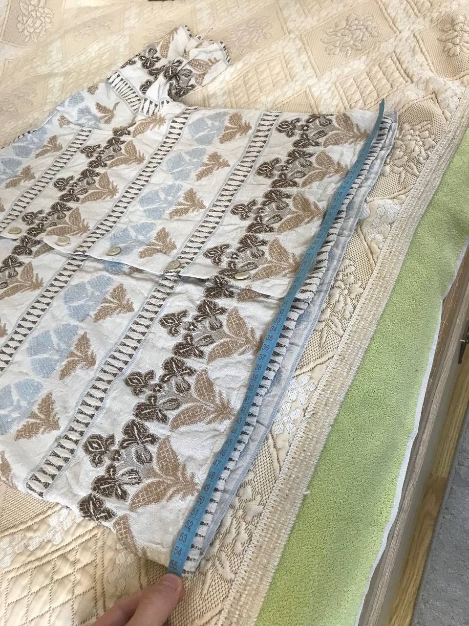 Zara 🔥 Zara Geometric Jacquard Shirt Ecru Beige Hawaiian Art Size US M / EU 48-50 / 2 - 13 Thumbnail