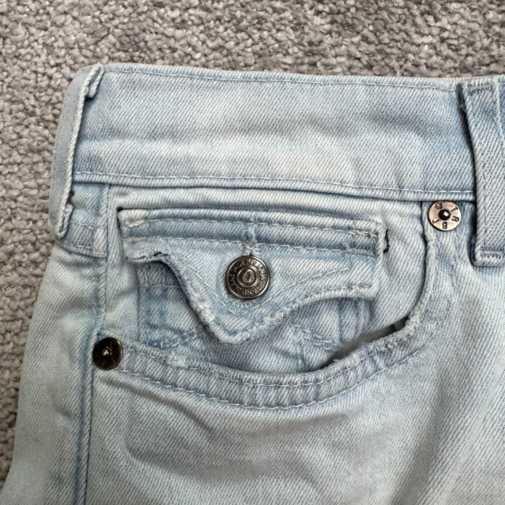 True Religion True Religion Jeans Womens 28 Light Blue Mid Rise Straight Denim Cora Size 28" / US 6 / IT 42 - 7 Thumbnail