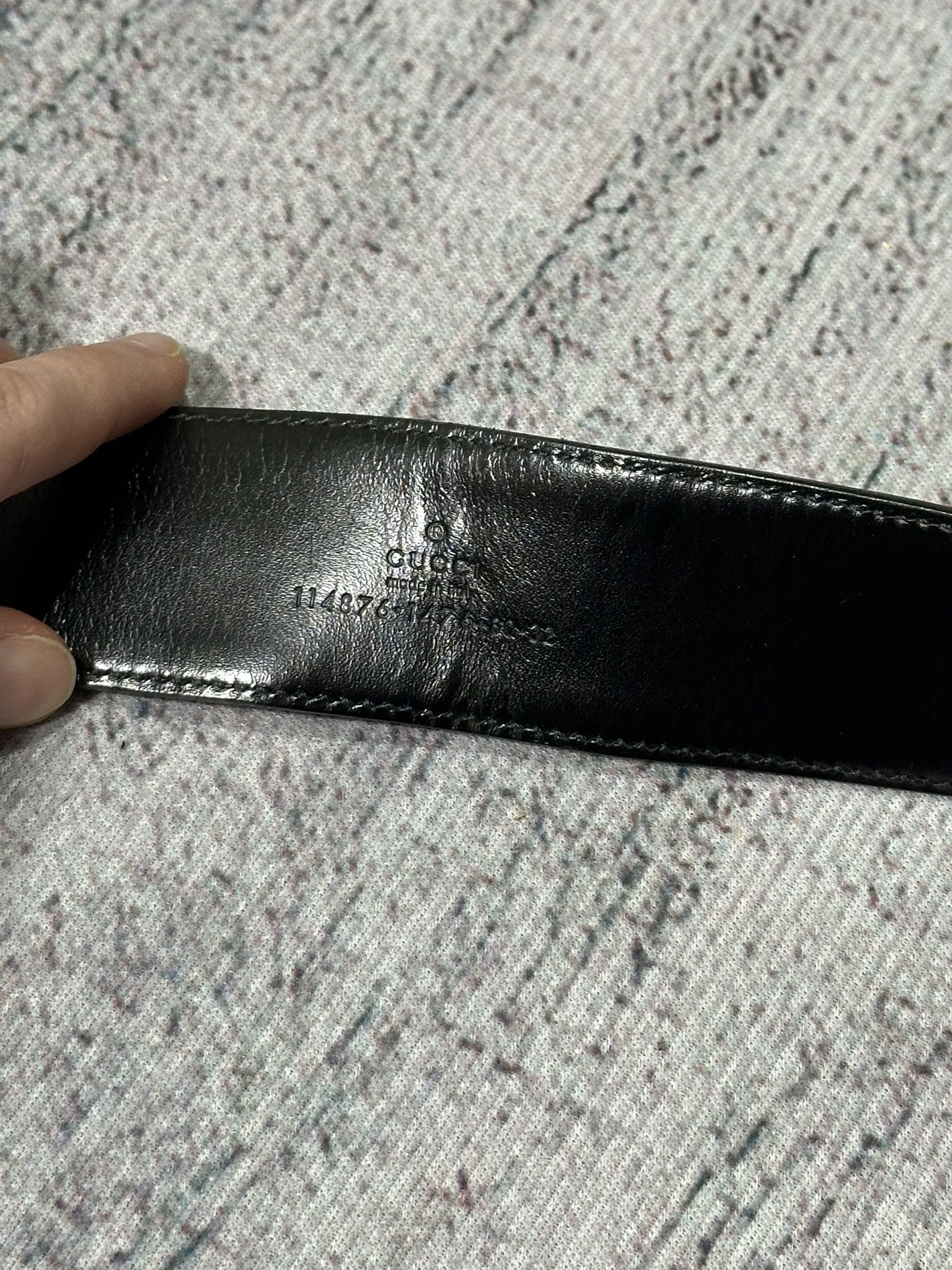 Gucci Gucci Belt Monogram Canvas and Leather Black Interlocking G Size 32 - 12 Thumbnail