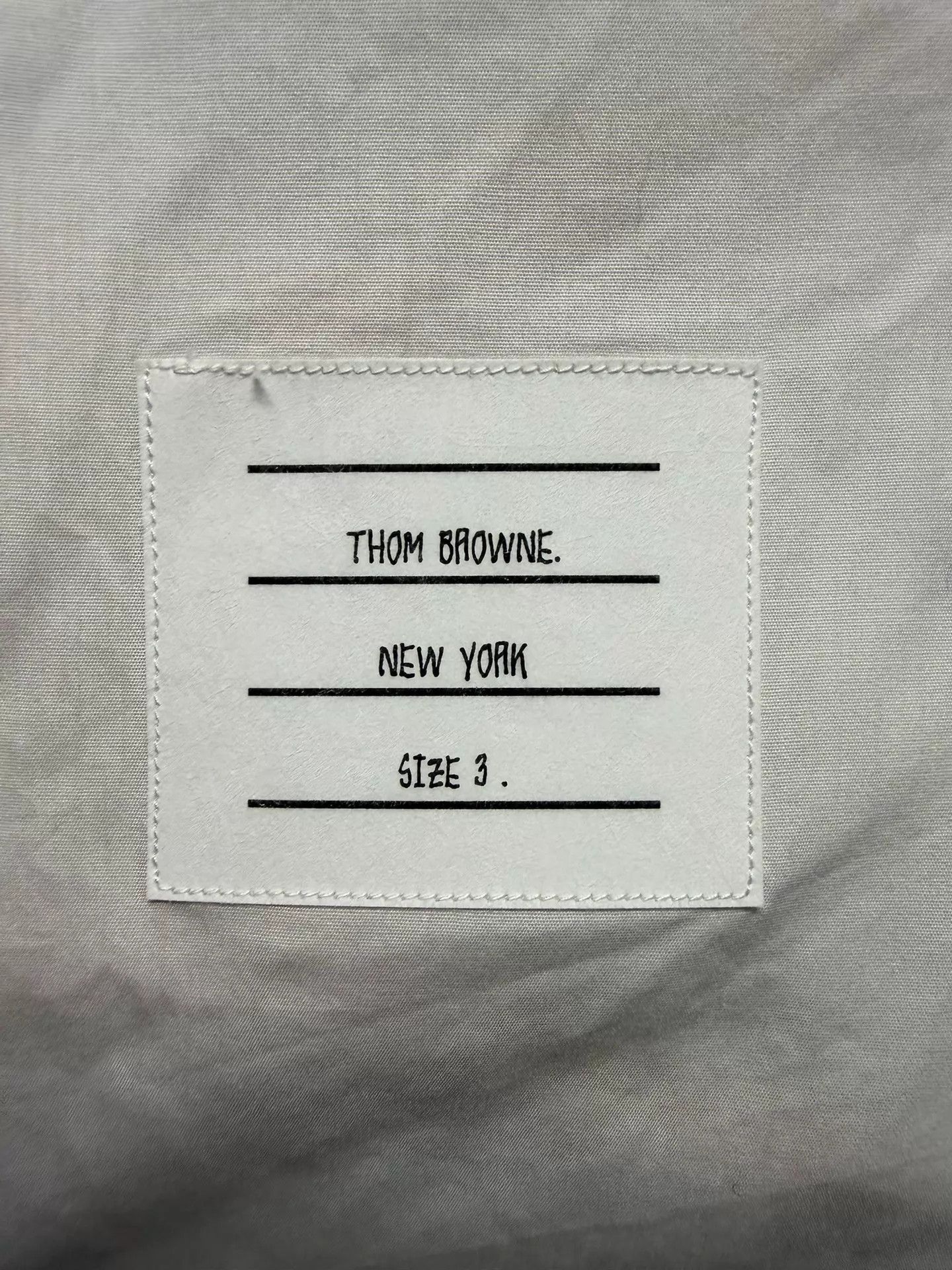 Thom Browne Thom Browne Men's Classic 3-Color Placket Shirt White Size US L / EU 52-54 / 3 - 4 Thumbnail