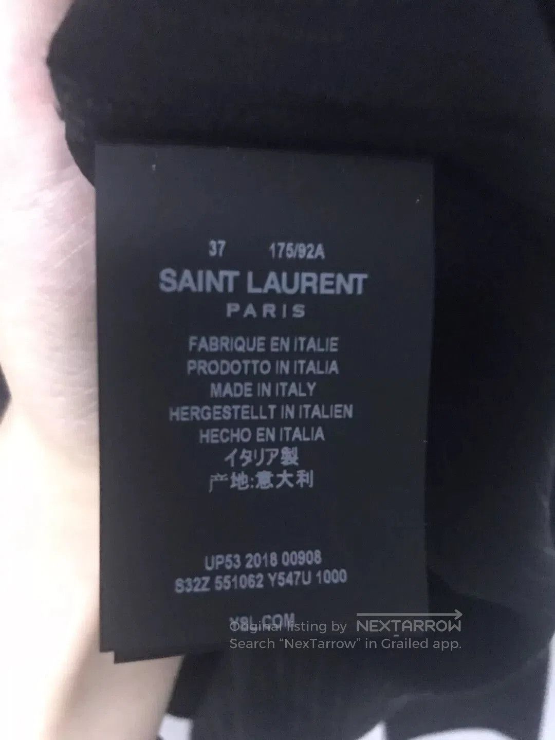 Saint Laurent Paris Saint Laurent Black Ribbed Silk Shirt. Size US M / EU 48-50 / 2 - 4 Thumbnail