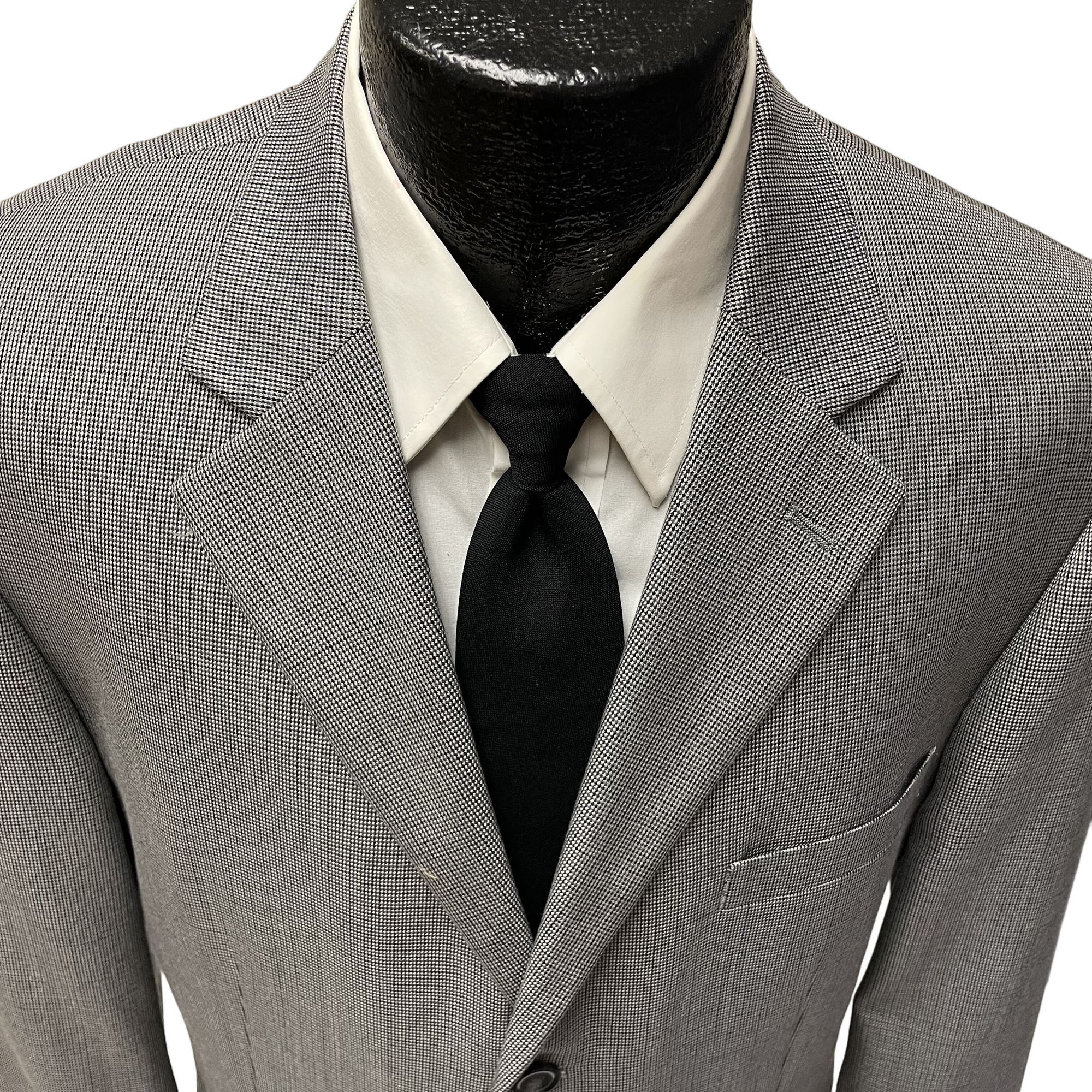 Other Gianfranco RUFFINI SILVER Sport Coat Check Jacket 3 Btn Size 42L - 2 Thumbnail