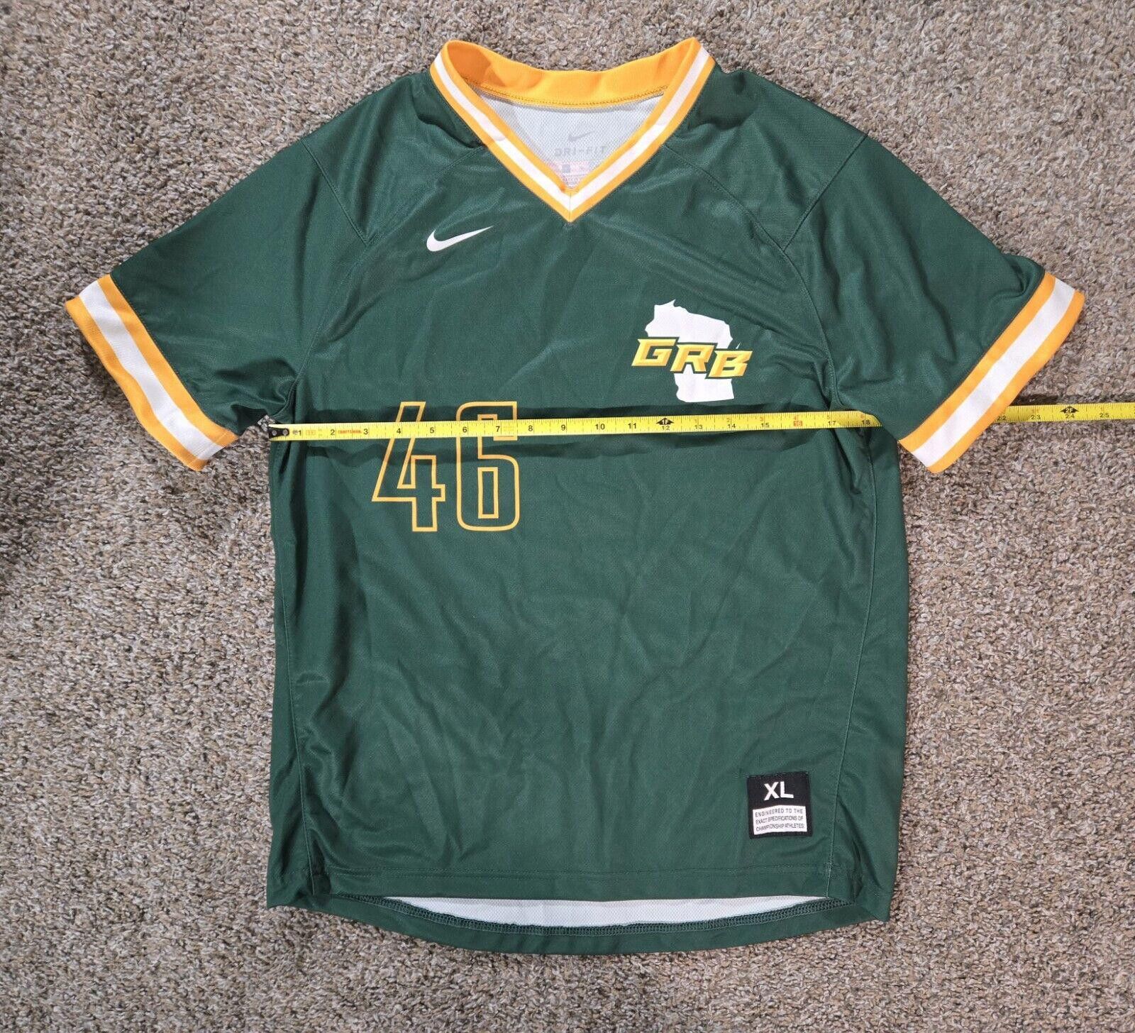Nike Nike Dri-Fit Wisconsin GRB Baseball Jersey #46 Size XL Size US XL / EU 56 / 4 - 5 Thumbnail