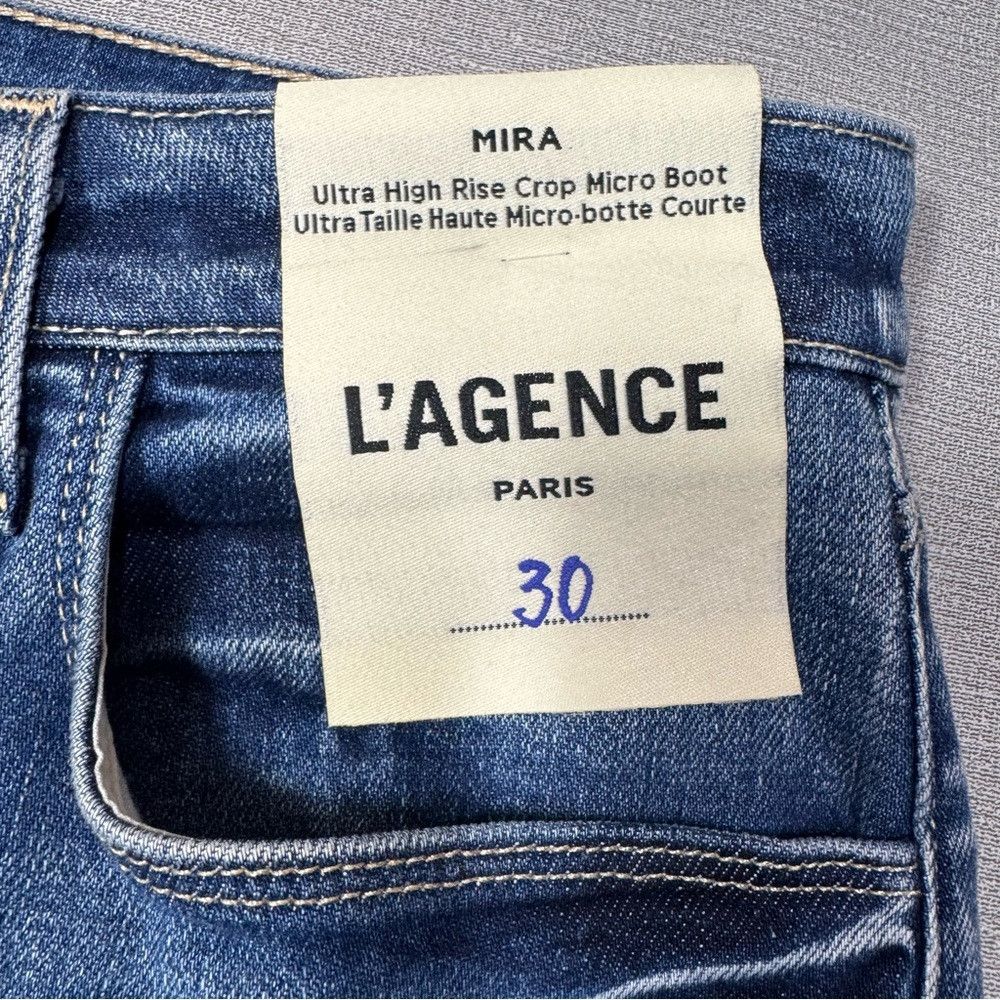 L'AGENCE NWT New $285 L'AGENCE Mira Crop Bootcut Jeans In Hampton Si Size 30" / US 8 / IT 44 - 8 Thumbnail
