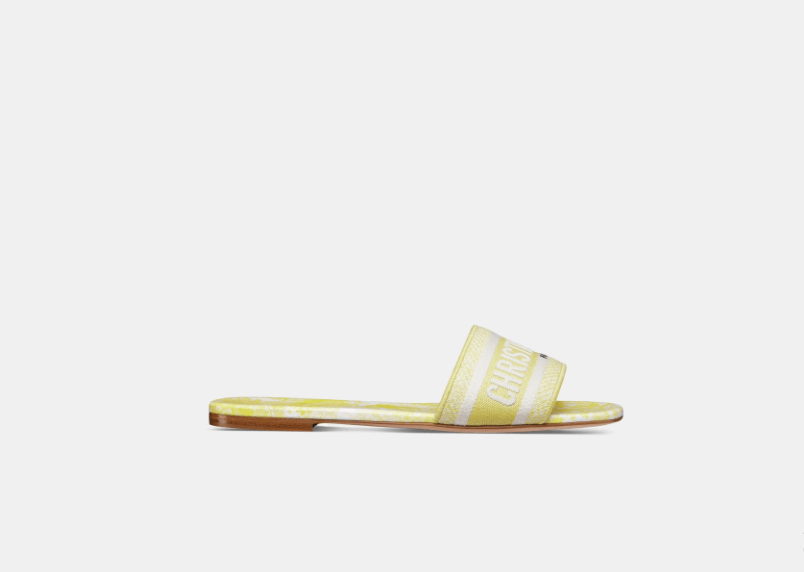 Dior o1w1db10625 KCQ209 Dioriviera Dway Slides in Lemon Yellow Size US 8 / IT 38 - 1 Thumbnail