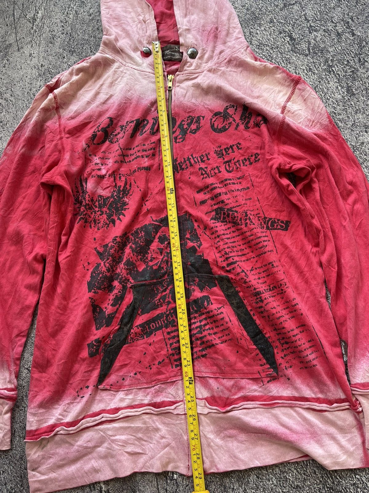 Japanese Brand Y2k Berning sho skull grunge poem zip hoodie Size US L / EU 52-54 / 3 - 8 Thumbnail