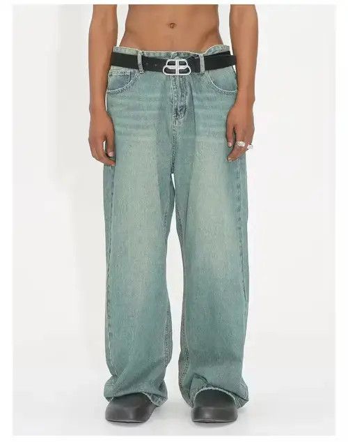 Designer × Japanese Brand × Jean y2k hiphop distressed baggy jeans Size US 30 / EU 46 - 1 Thumbnail