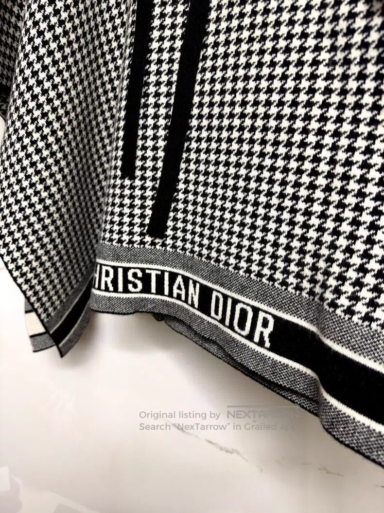 Dior Dior Houndstooth Cloak Size XXS / US 00 / IT 34 - 3 Thumbnail