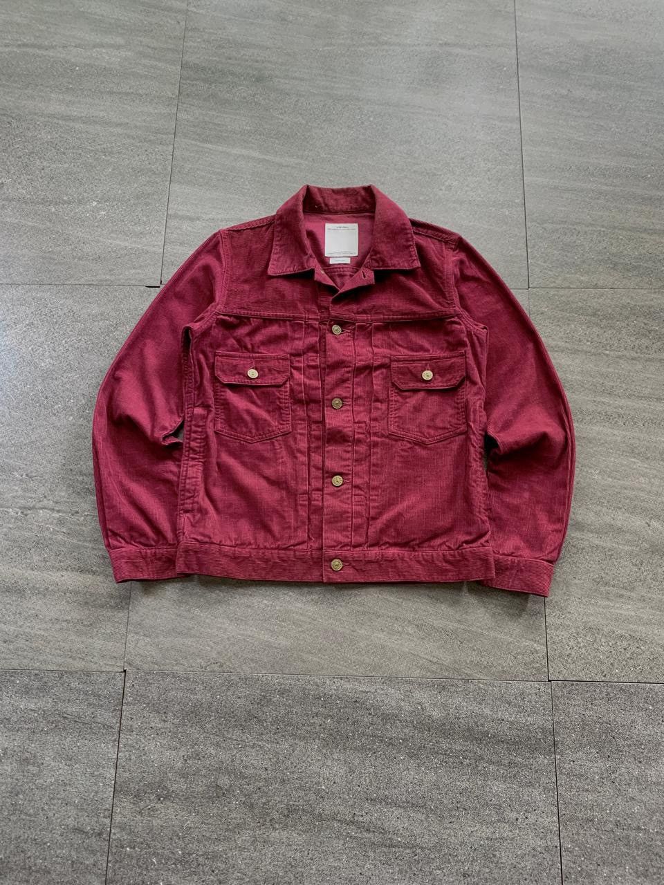 Visvim 101 Corduroy Trucker Jacket in Burgundy Size US S / EU 44-46 / 1 - 1 Thumbnail