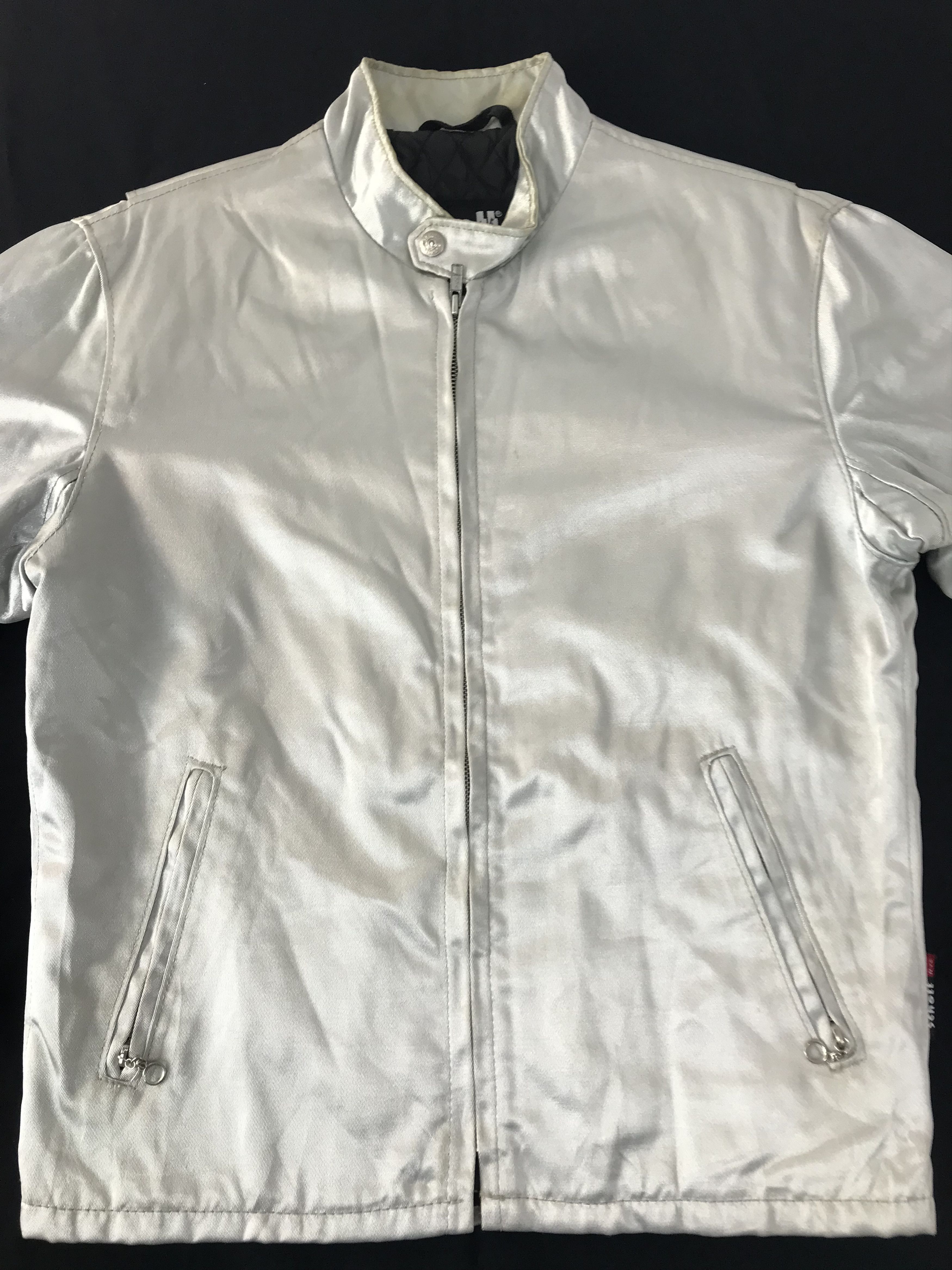 Schott 90s Schott NYC Retro Racer Zipper White Minimalist Jacket Size US M / EU 48-50 / 2 - 3 Thumbnail