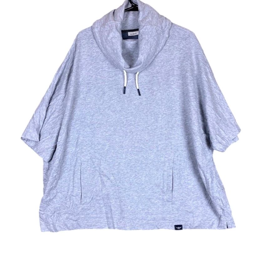 Vintage LL Bean Mens Sweater Gray Short Sleeve Cowl Neck 100% Cotton L-XL Sweatshirt Pullover Jersey Crewneck Athletic Men Regular/Machine Washable Size US L / EU 52-54 / 3 - 2 Thumbnail