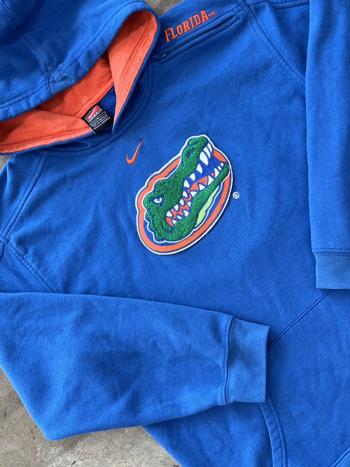 Vintage 90s Nike Florida Gators Zip Pocket Hoodie Large
