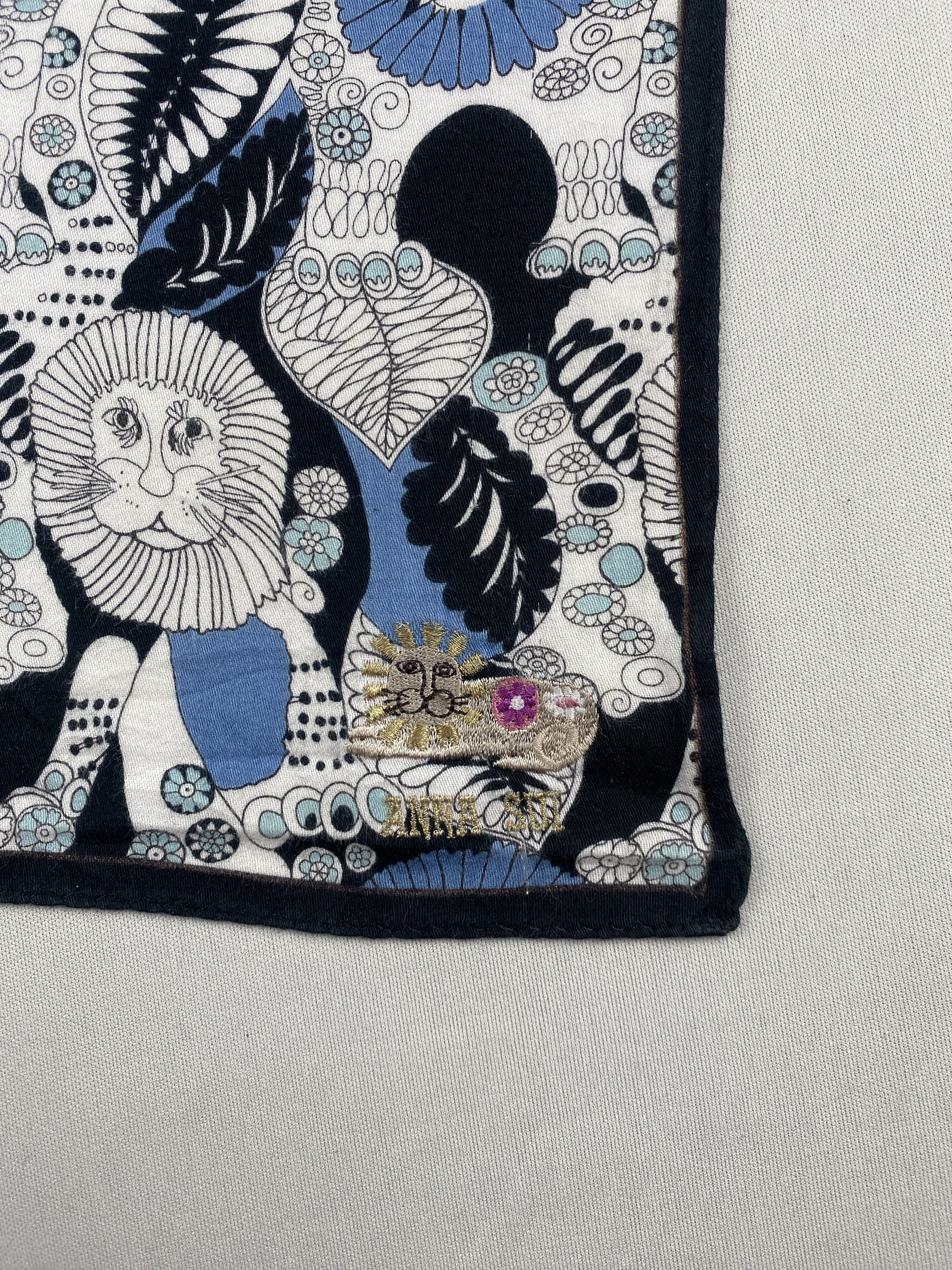 Japanese Brand Vintage Anna Sui Handkerchief Pocket Square Bandana HM0021 Size ONE SIZE - 5 Thumbnail