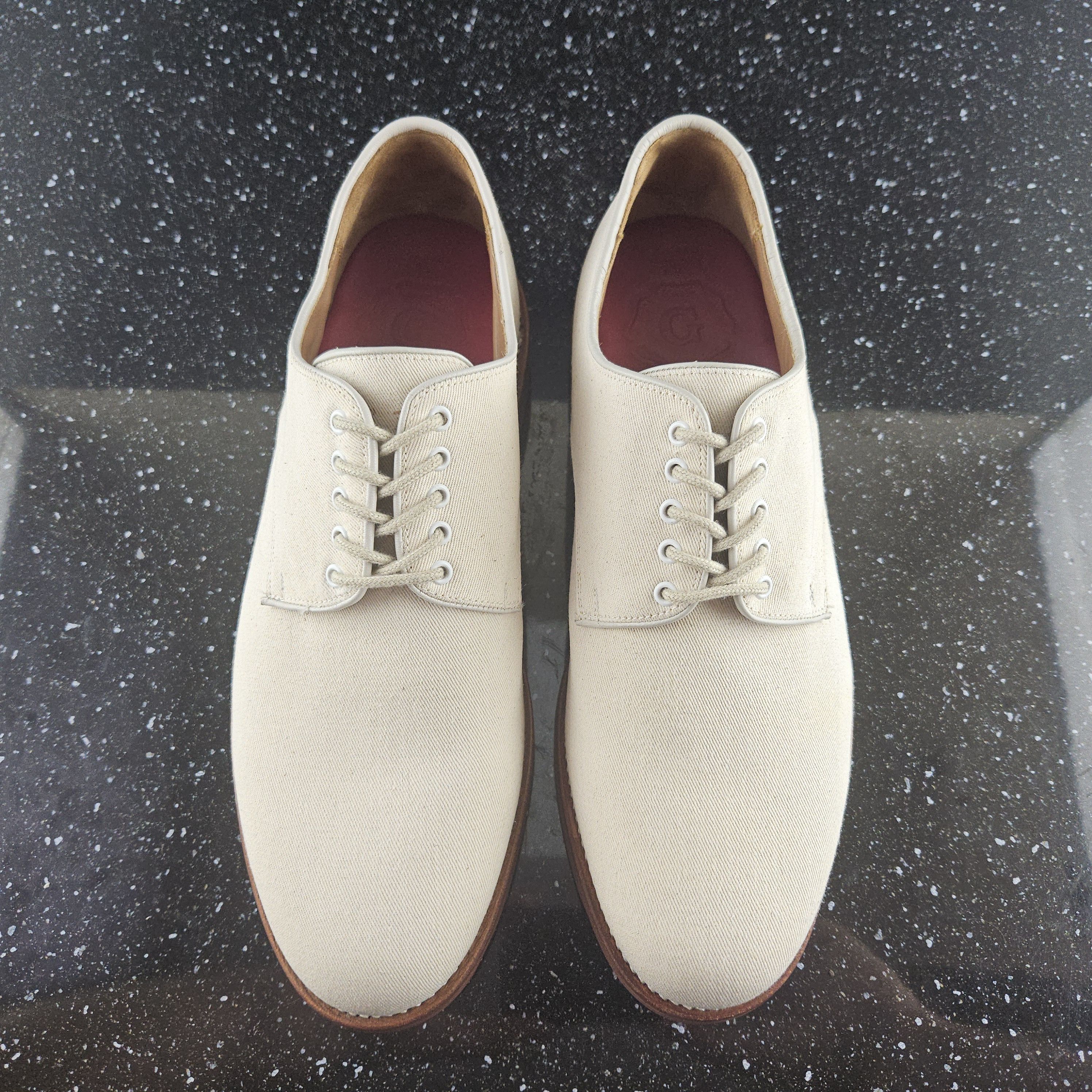 Vintage Grenson shoes beige canvas Sz 9 F