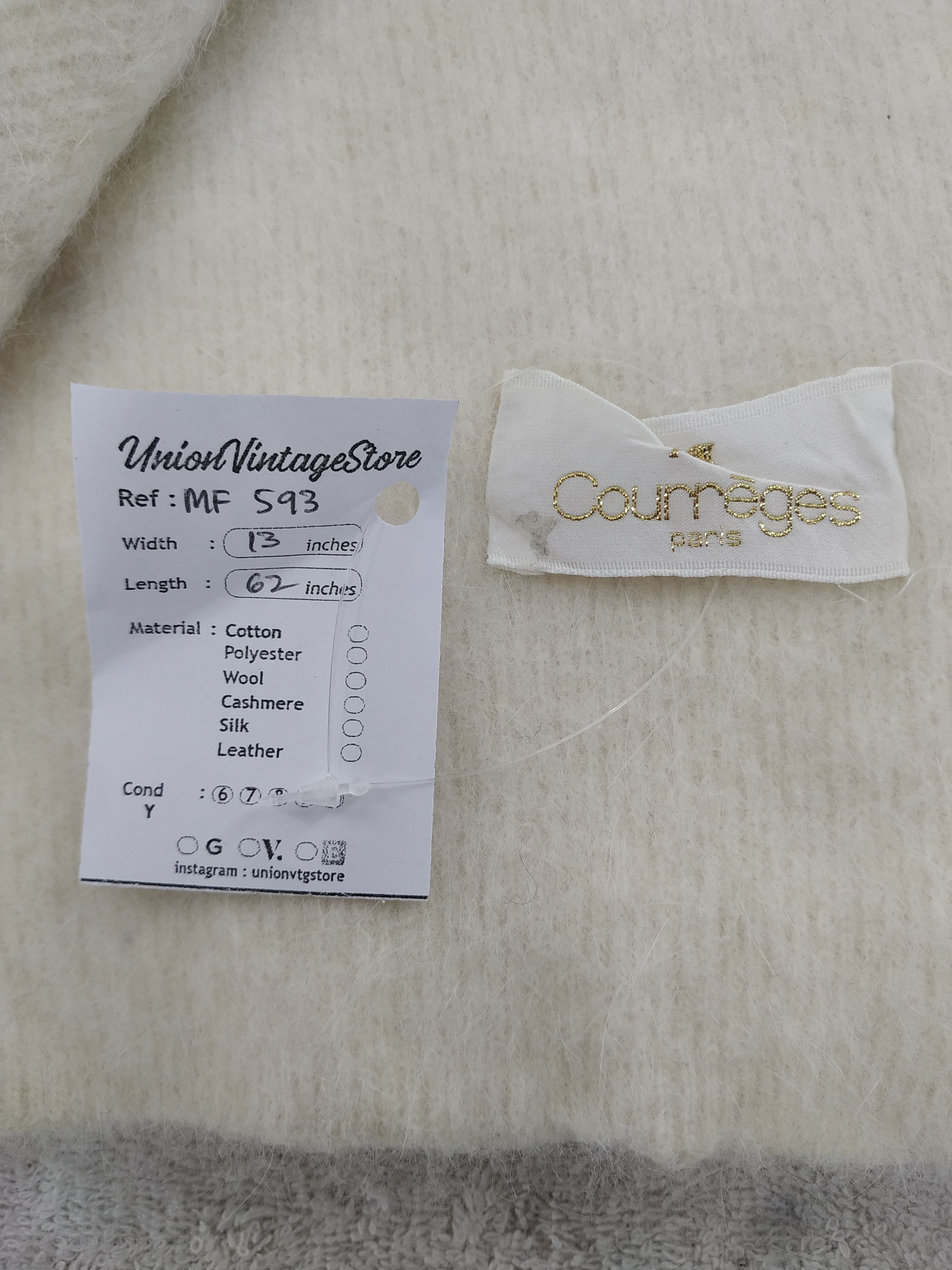 Courreges Vintage Courreges Scarf/Muffler/Neckwear MF593 Size ONE SIZE - 5 Thumbnail