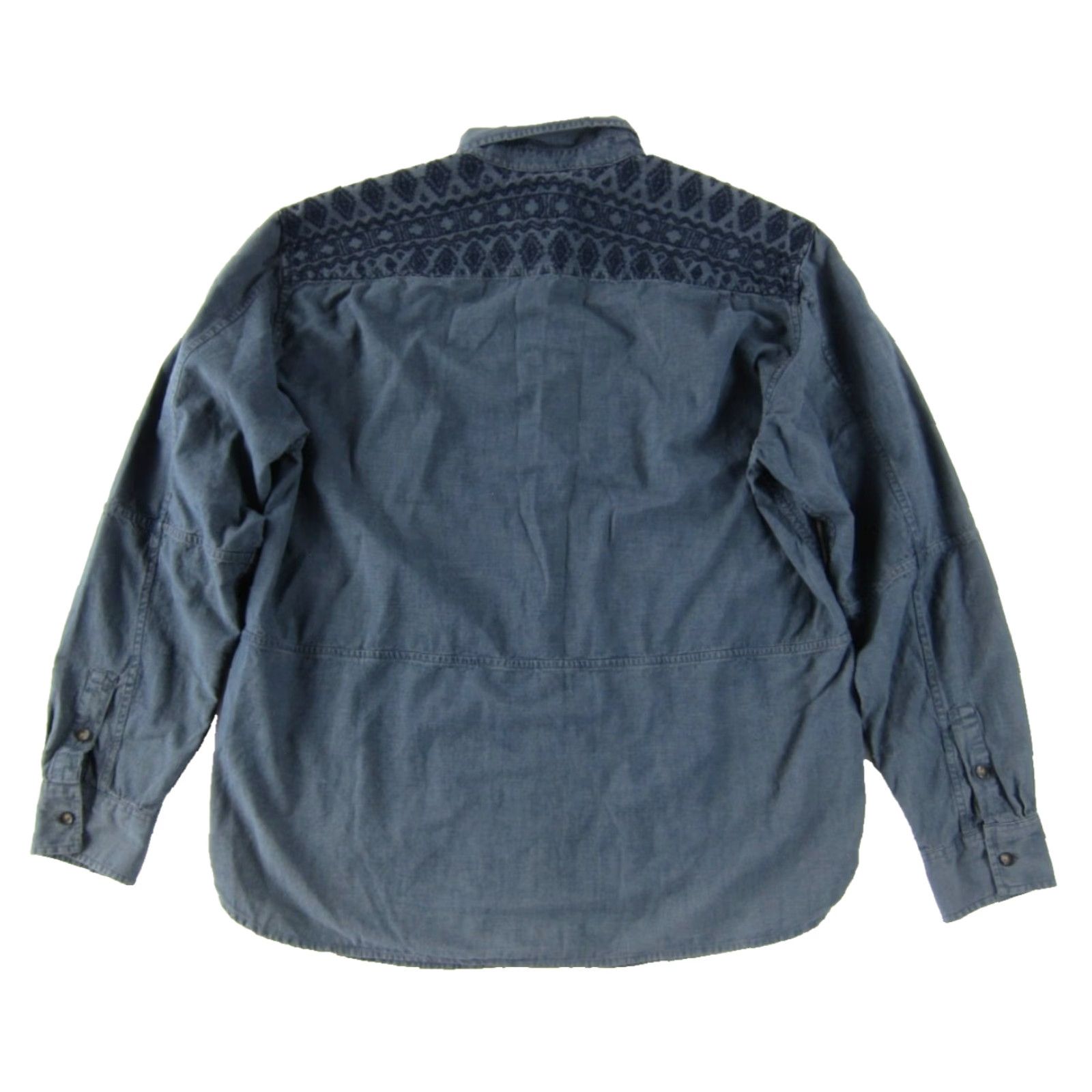 Lucky Brand Lucky Brand 100% Cotton Blue Embroidered Button-Down Long Sleeve Shirt Men Large Size US L / EU 52-54 / 3 - 2 Thumbnail