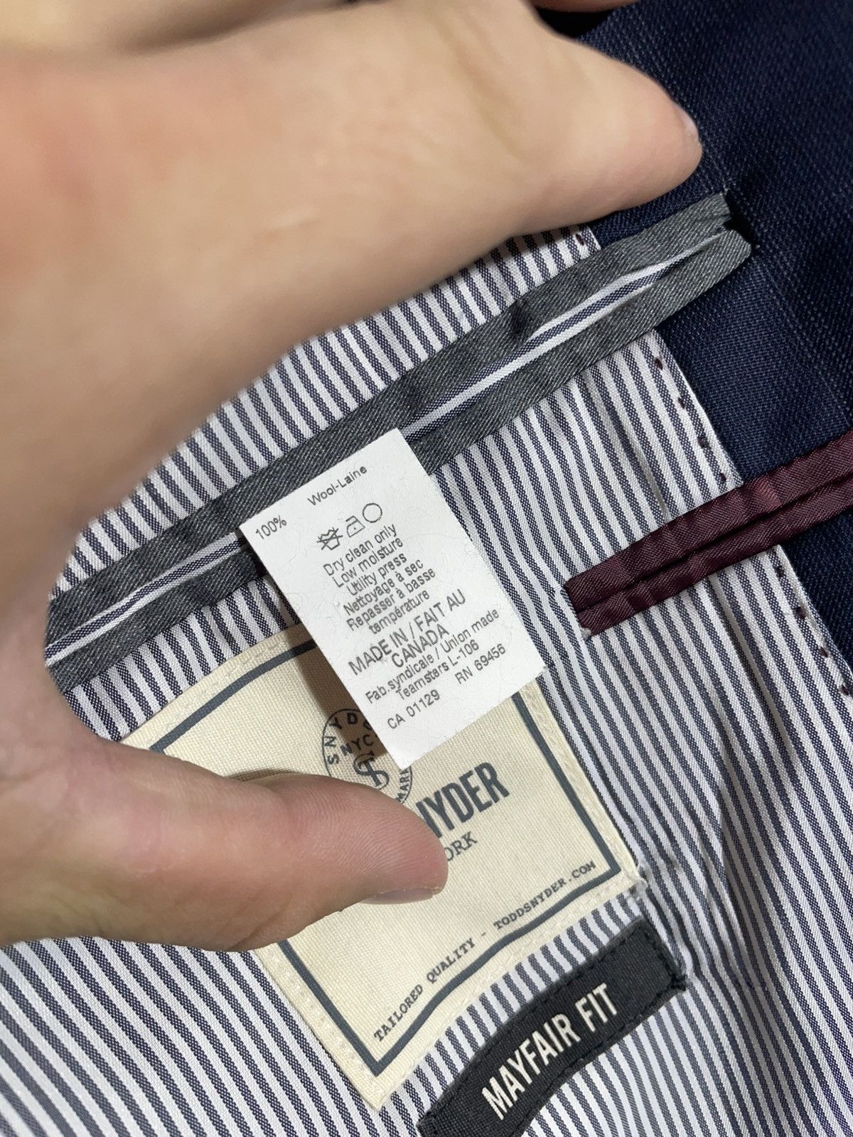 Todd Snyder Todd Snyder Mayfair Fit Check pattern wool mens suit Size 42R - 22 Thumbnail