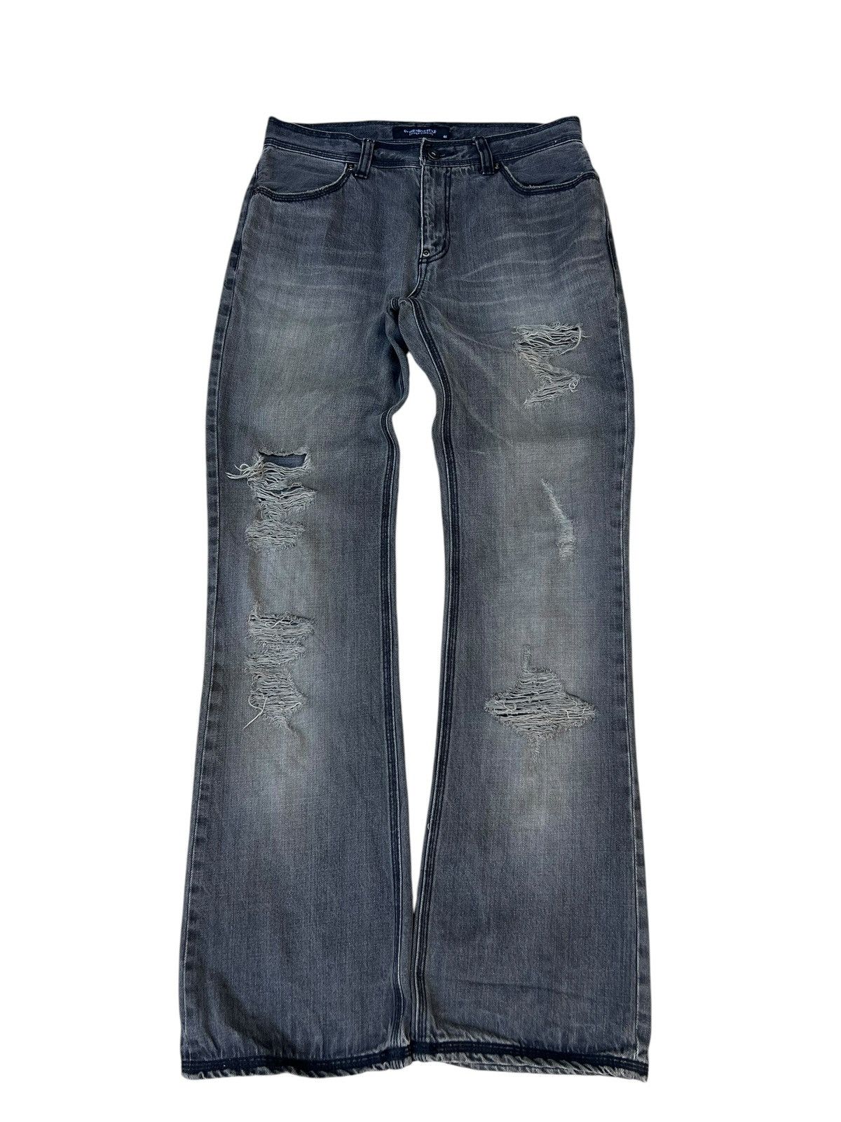 Vintage Of The Neige- Style Japan Rips Distress Denim Bootcut Jeans Size US 31 - 1 Thumbnail