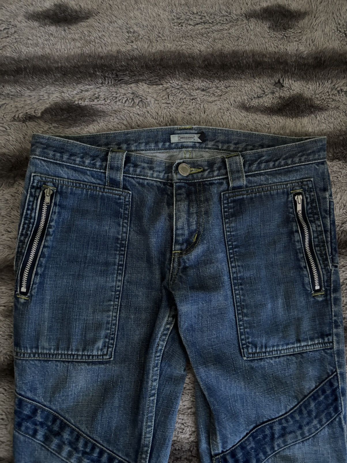 Jun Takahashi × Undercover AW01 “D.AV.F” Paneled denim Size US 28 / EU 44 - 3 Thumbnail