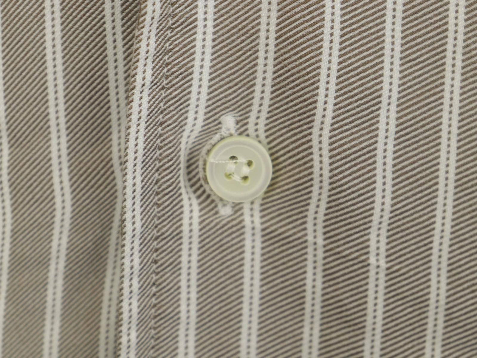 Ermenegildo Zegna Zegna Brown Striped Chest Pocket Button Down Shirt Size L Size US L / EU 52-54 / 3 - 7 Thumbnail