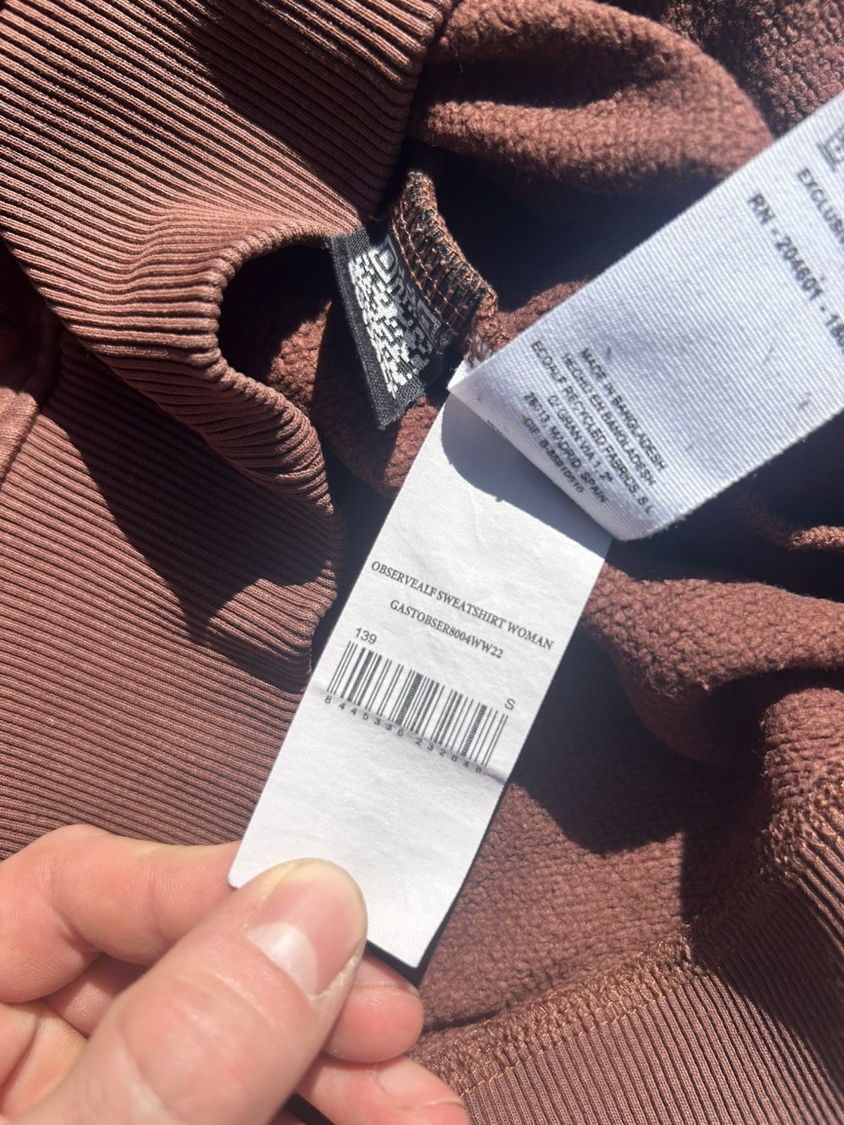 ECOALF Ecoalf Women Hoodie Brown Recycled Organic Cotton Size S Size S / US 4 / IT 40 - 12 Thumbnail