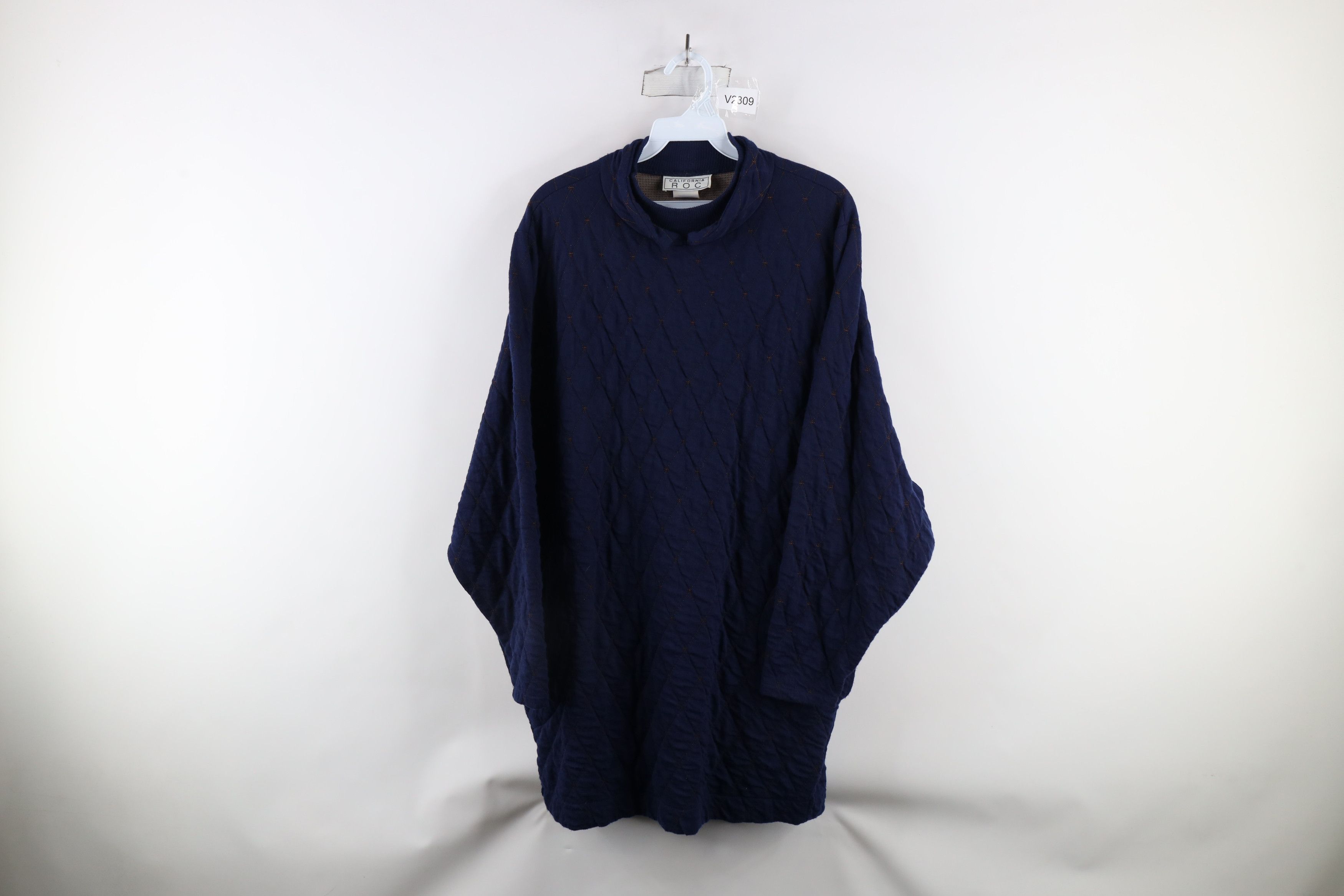 Vintage Vintage 70s Streetwear Quilted Diamond Pullover Sweater USA Size 3XL / US 20-22 - 1 Thumbnail