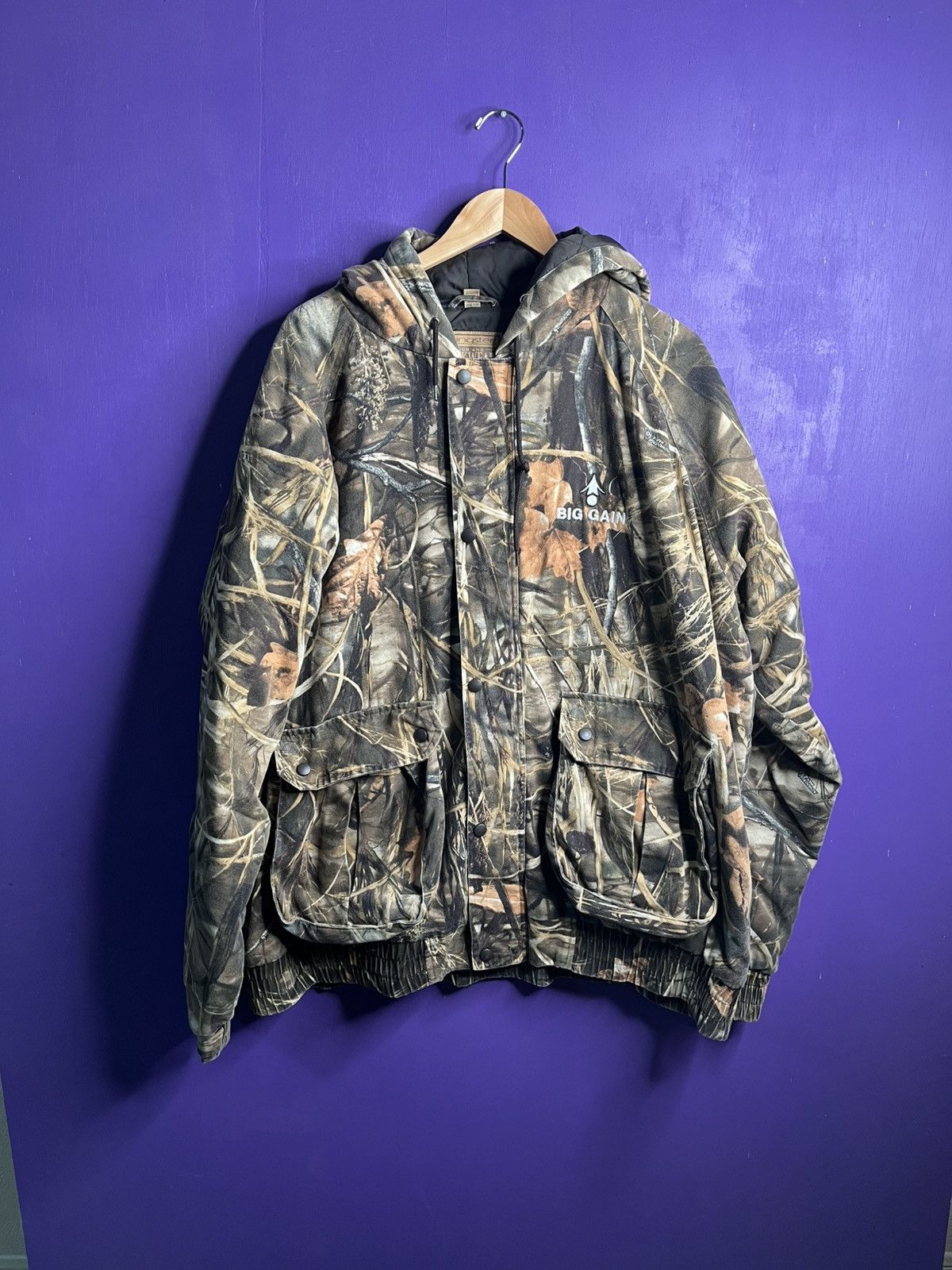 Vintage Vintage 90s Big gain camo puffer work jacket Size US XXL / EU 58 / 5 - 1 Thumbnail