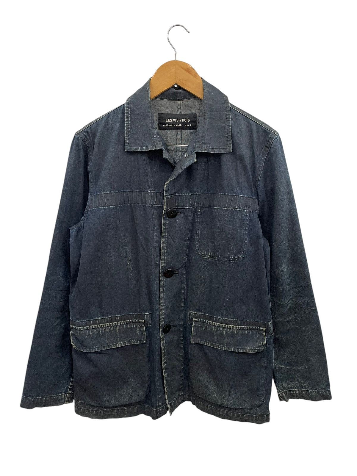 45rpm × Indigo × Japanese Brand JAPANESE LES BIS BOIS INDIGO CHORE JACKET JAPAN STREETWEAR Size US L / EU 52-54 / 3 - 1 Thumbnail