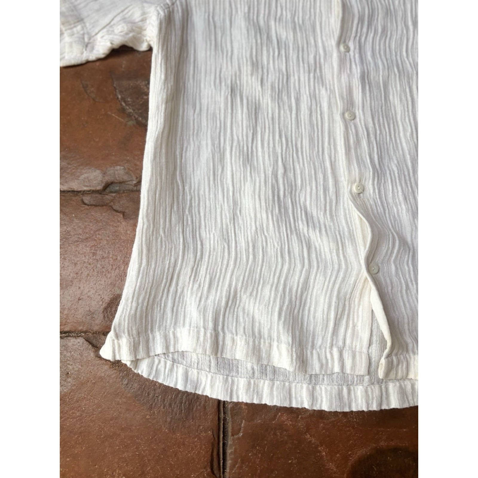 Vintage VINTAGE? No — Actually: Jhane Barnes Silk Linen Short Sleeve Button Shirt Men’s Large Size US L / EU 52-54 / 3 - 6 Thumbnail