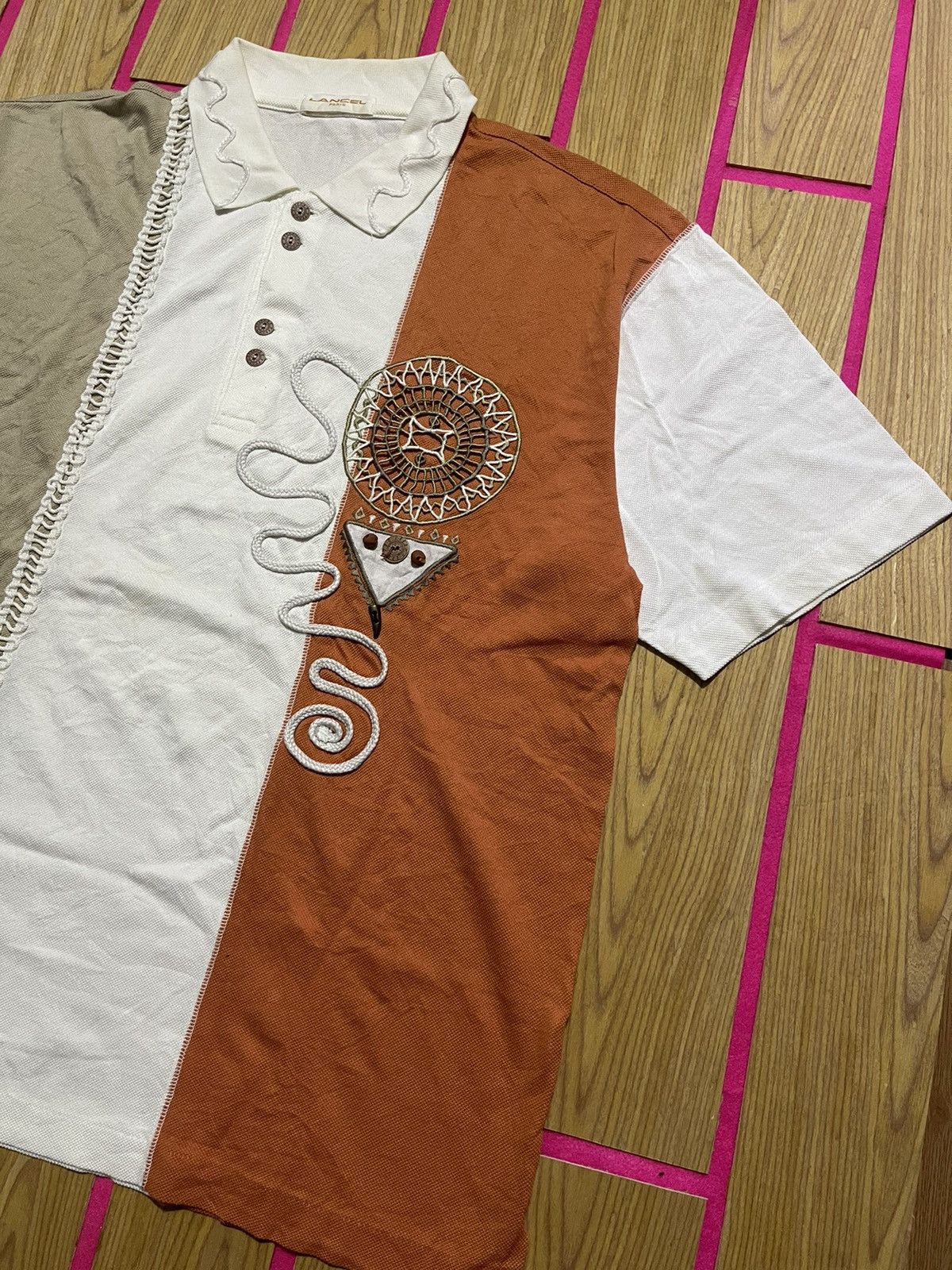 If Six Was Nine Y2K LANCEL polo short tshirt rare vintage style Size US XL / EU 56 / 4 - 2 Thumbnail