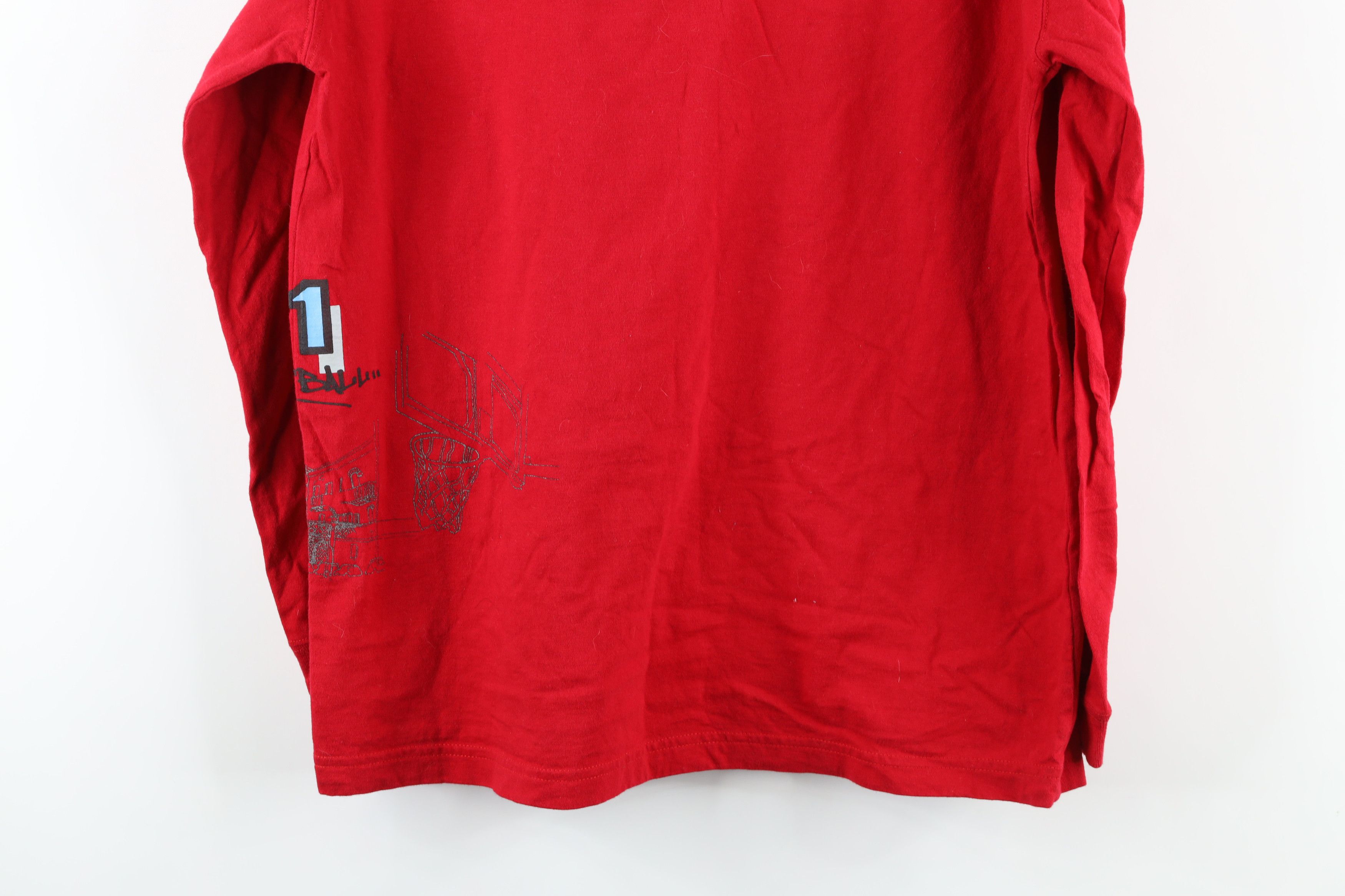 Vintage Vintage 90s AND1 Basketball Out Long Sleeve T-Shirt Red Size US M / EU 48-50 / 2 - 10 Thumbnail