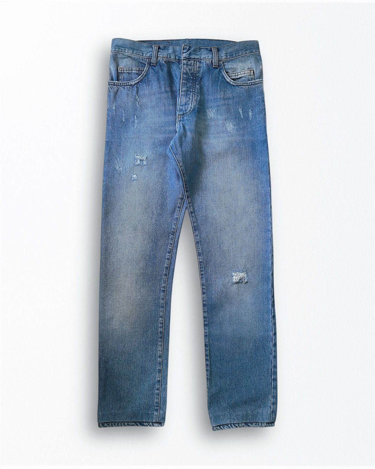 Balmain BALMAIN Decarnin FW 2011 Distressed Biker Denim Jeans kanye Size US 30 / EU 46 - 8 Thumbnail