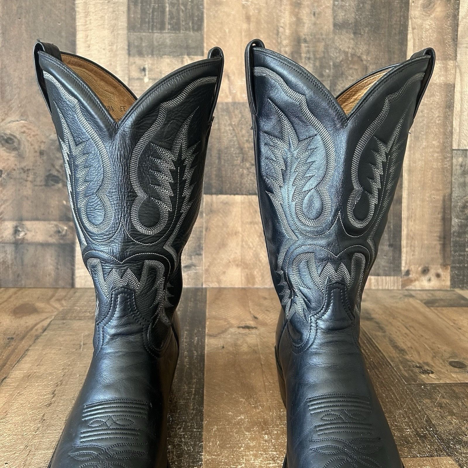 Tony Lama Tony Lama CZ4000 Vintage Black Cowboy Boots Mens 10.5 D Size US 10.5 / EU 43-44 - 10 Thumbnail