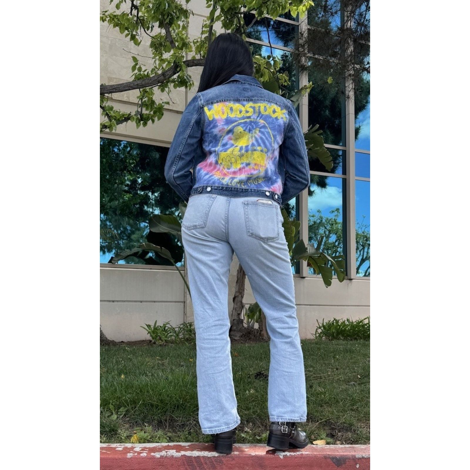 Gap WOODSTOCK 60s Tie Dye Upcycled Vintage Retro Denim Jacket M Size M / US 6-8 / IT 42-44 - 1 Thumbnail