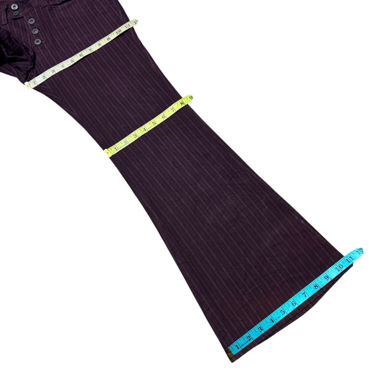 Tornado Mart Tornado Mart expose Button Pinstriped Flare Pants Size US 28 / EU 44 - 17 Thumbnail