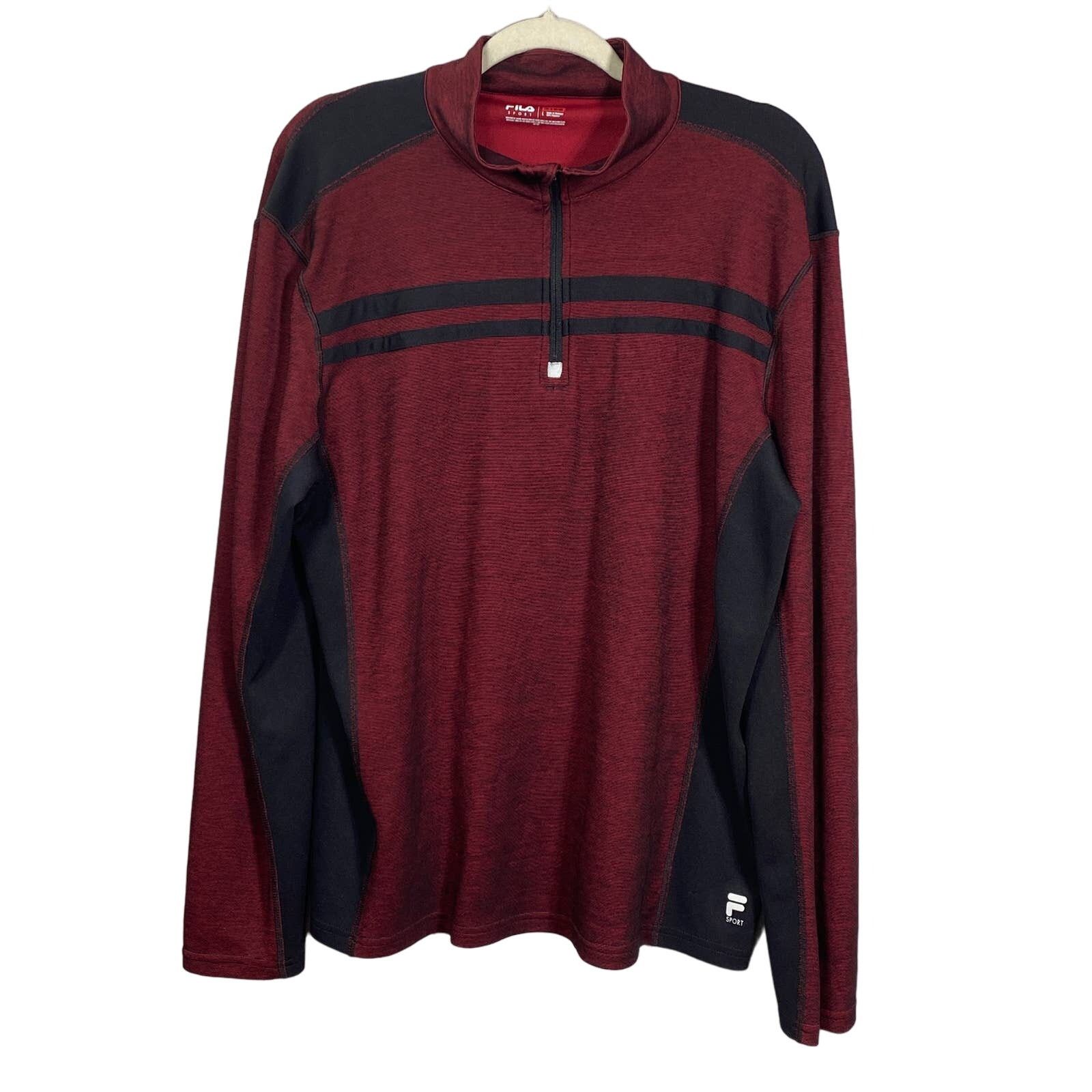 Fila FILA Sport 1/4 Zip Pullover Shirt SZ LG Mock Long Sleeve Size US L / EU 52-54 / 3 - 1 Thumbnail
