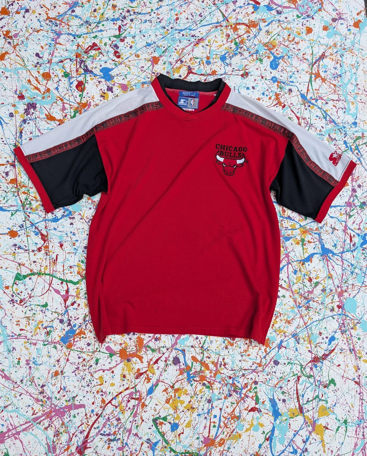 Starter Vintage Chicago bulls tshirt tee 90s Starter basketball Size US L / EU 52-54 / 3 - 5 Thumbnail
