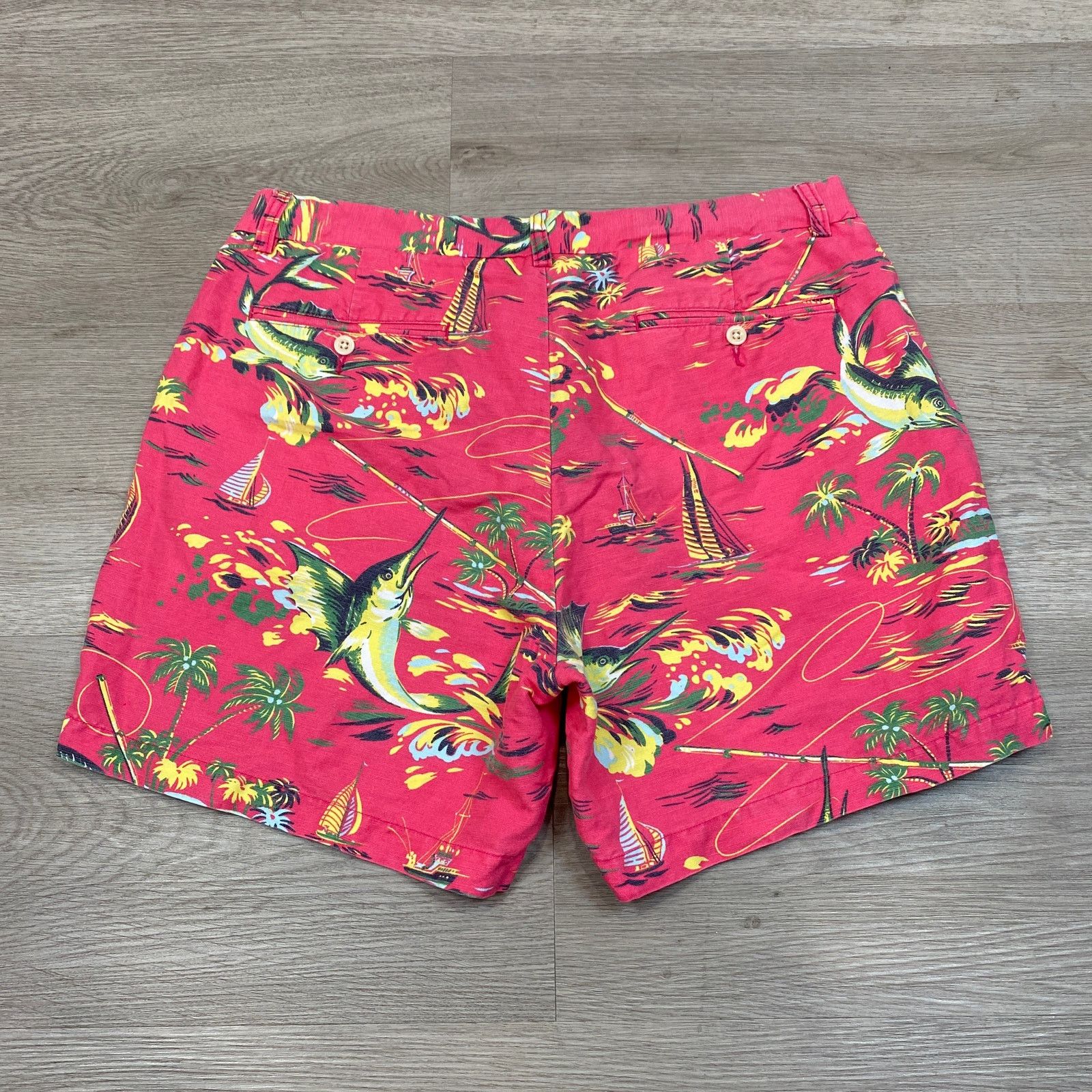 Polo Ralph Lauren Polo Ralph Lauren Linen Aloha Classic Fit Chino Shorts 34 Size US 34 / EU 50 - 3 Thumbnail