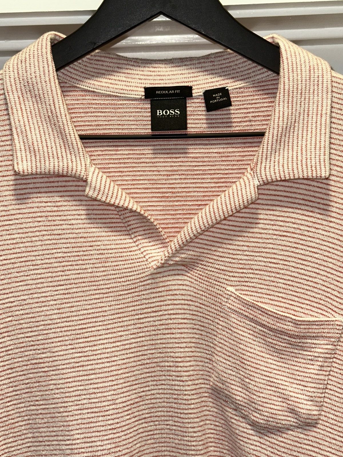 Hugo Boss Hugo Boss Textured Knit Polo Shirt Stripes Size US M / EU 48-50 / 2 - 2 Thumbnail