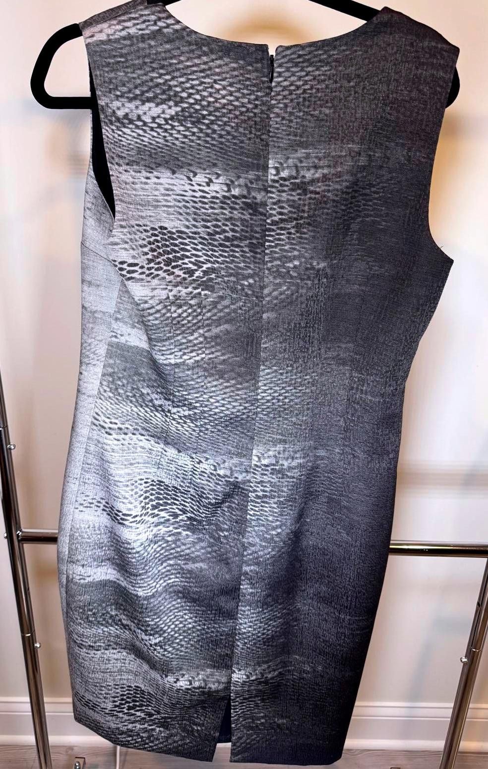 Elie Tahari Tahari Carly Dress - Modern Black & Gray Pattern Size XL / US 12-14 / IT 48-50 - 2 Thumbnail