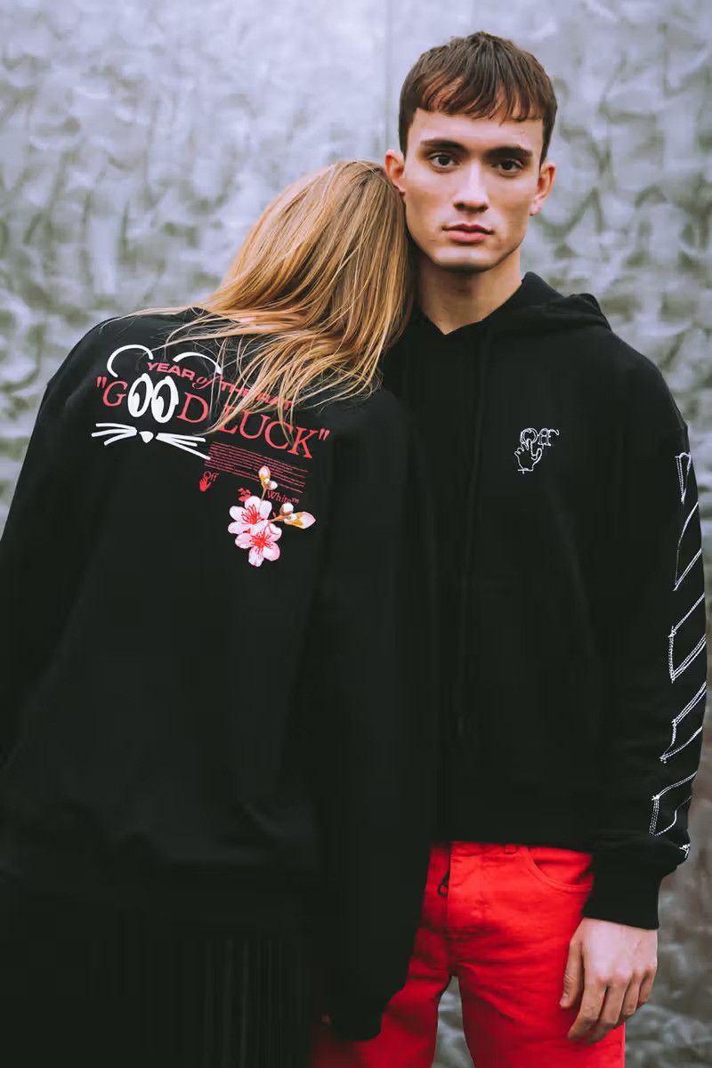 Off-White Black Lunar New Year Arrows Diag Oversized Hoodie Size L / US 10 / IT 46 - 3 Thumbnail