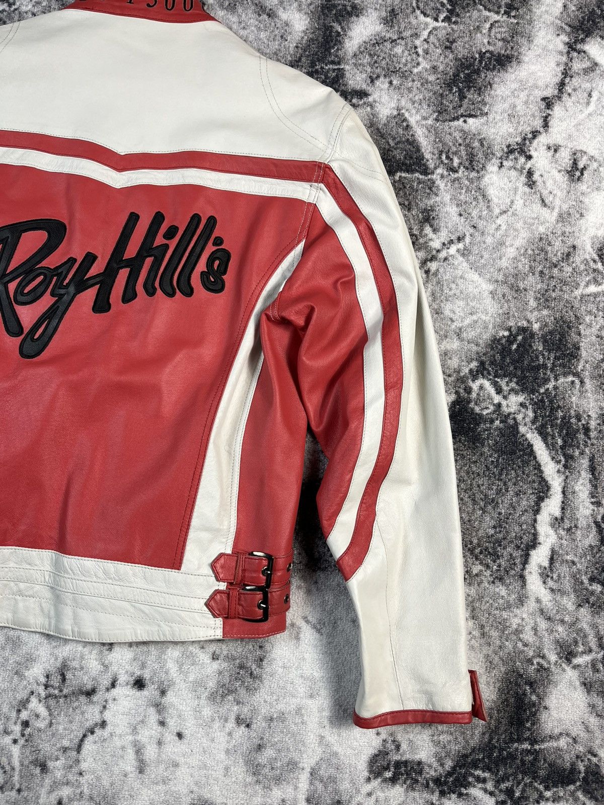 Leather J.J.Scott Leather Racing Jacket Red White Moto L Size US L / EU 52-54 / 3 - 17 Thumbnail