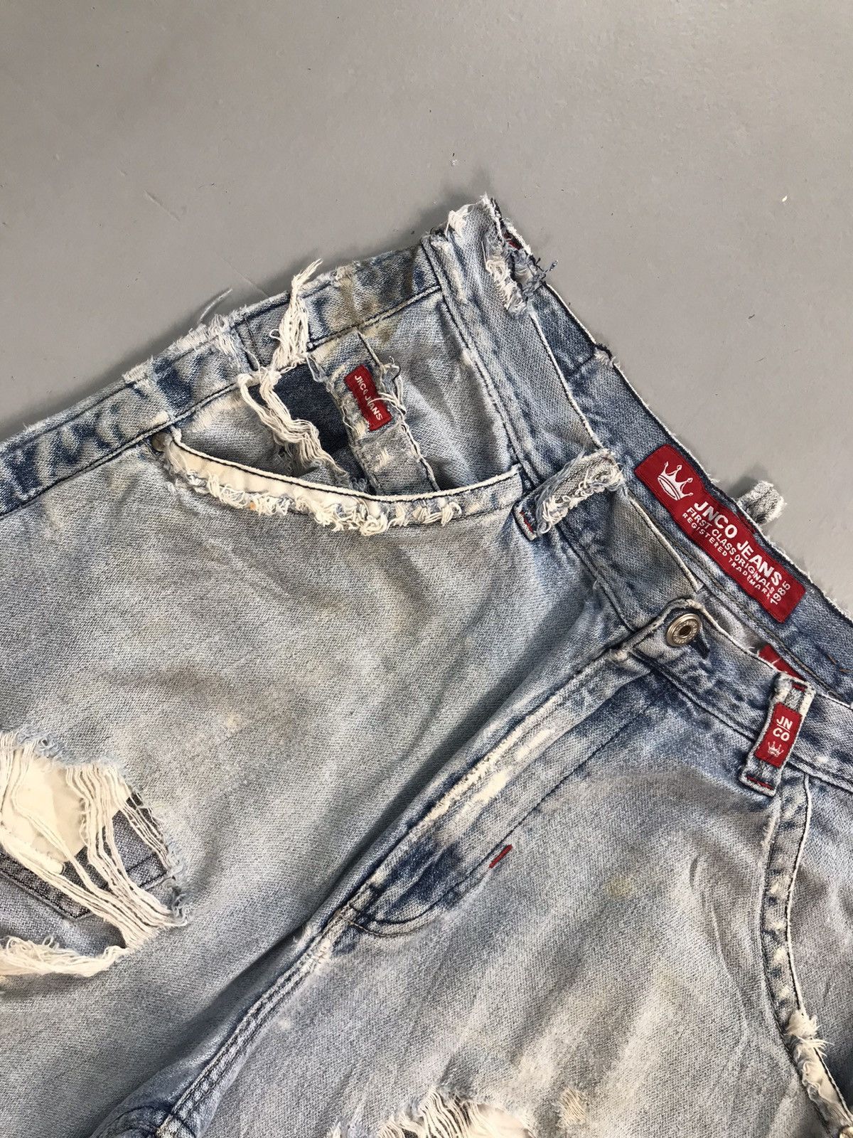 JNCO Vintage Jnco embroidered distressed jort Size US 34 / EU 50 - 6 Thumbnail